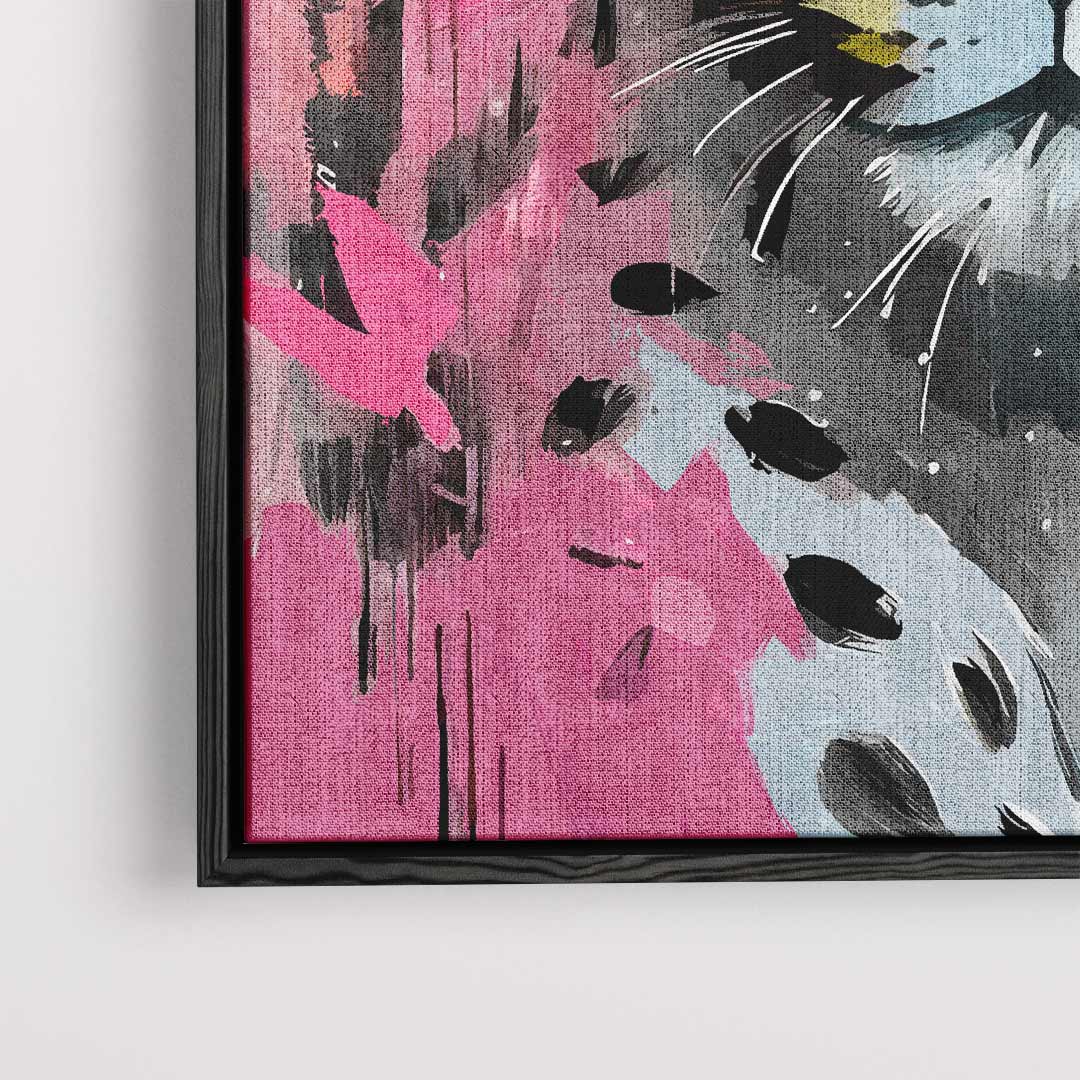 Kleurenexplosie Luipaard Kunstwerk-canvas-dibond-plexiglas-wanddecoratie-WallArtistic
