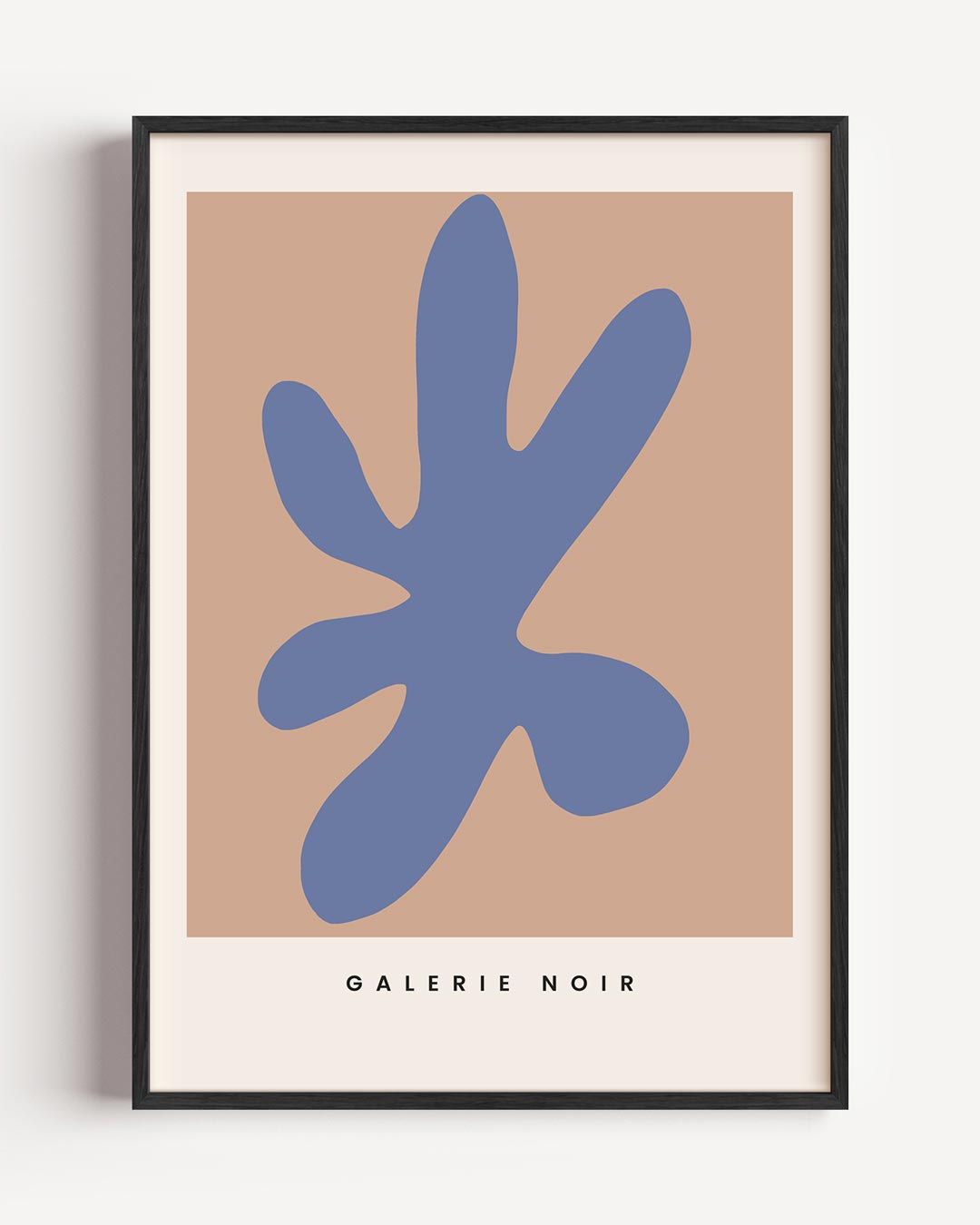 Abstracte Vormen Blauw & Beige Poster-WallArtistic