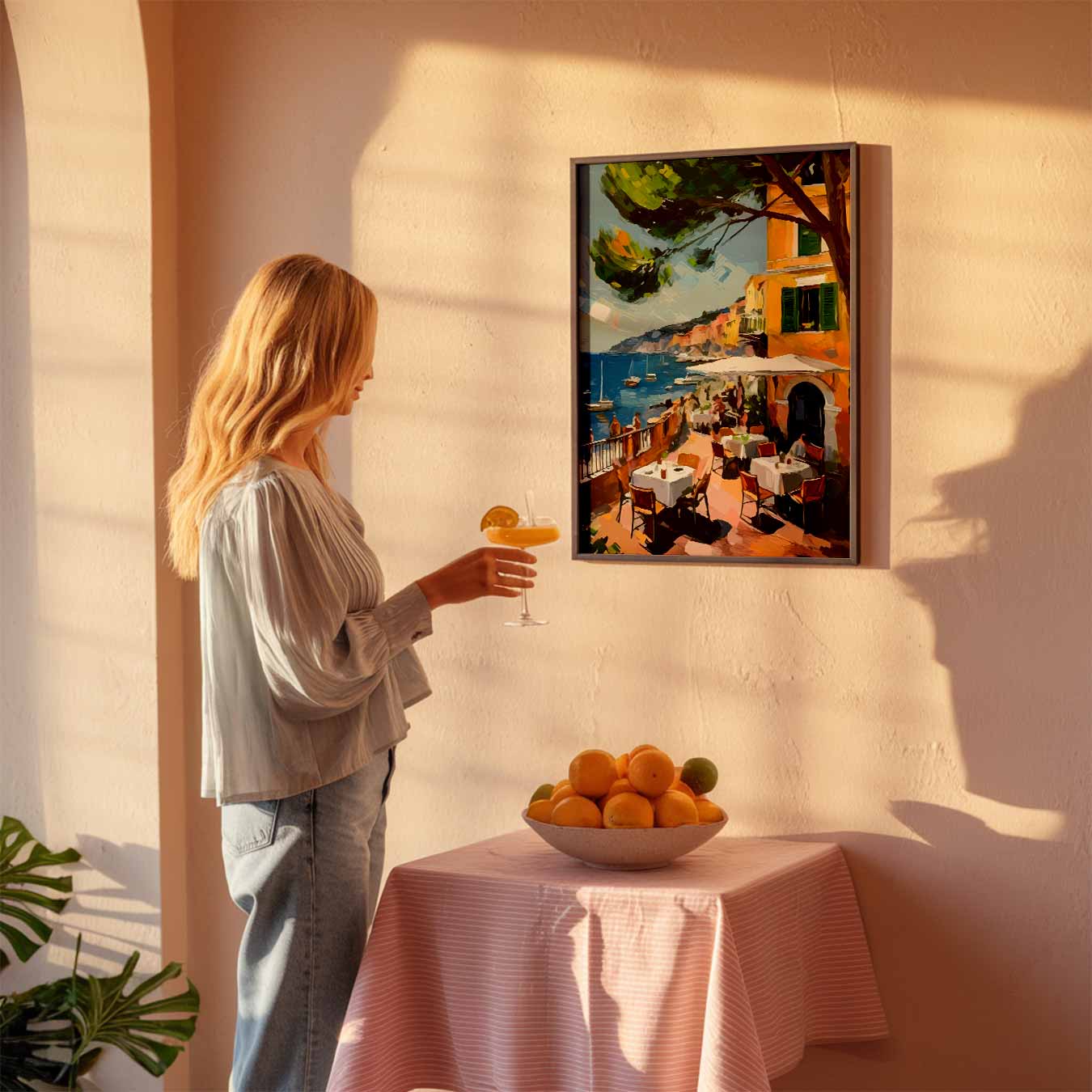 Mediterrane Droom: Uitzicht op de Zee Poster