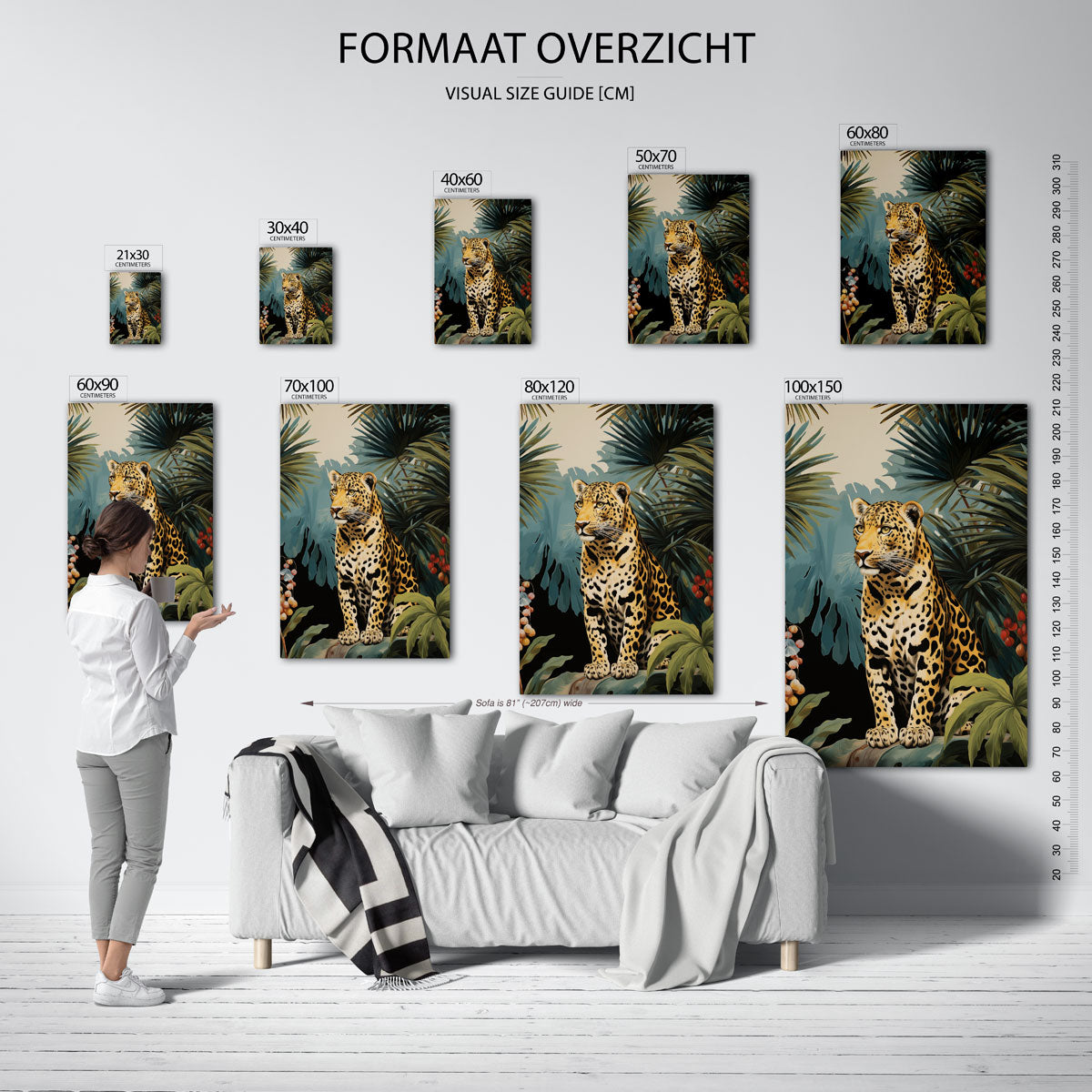 Luipaard in jungle Poster