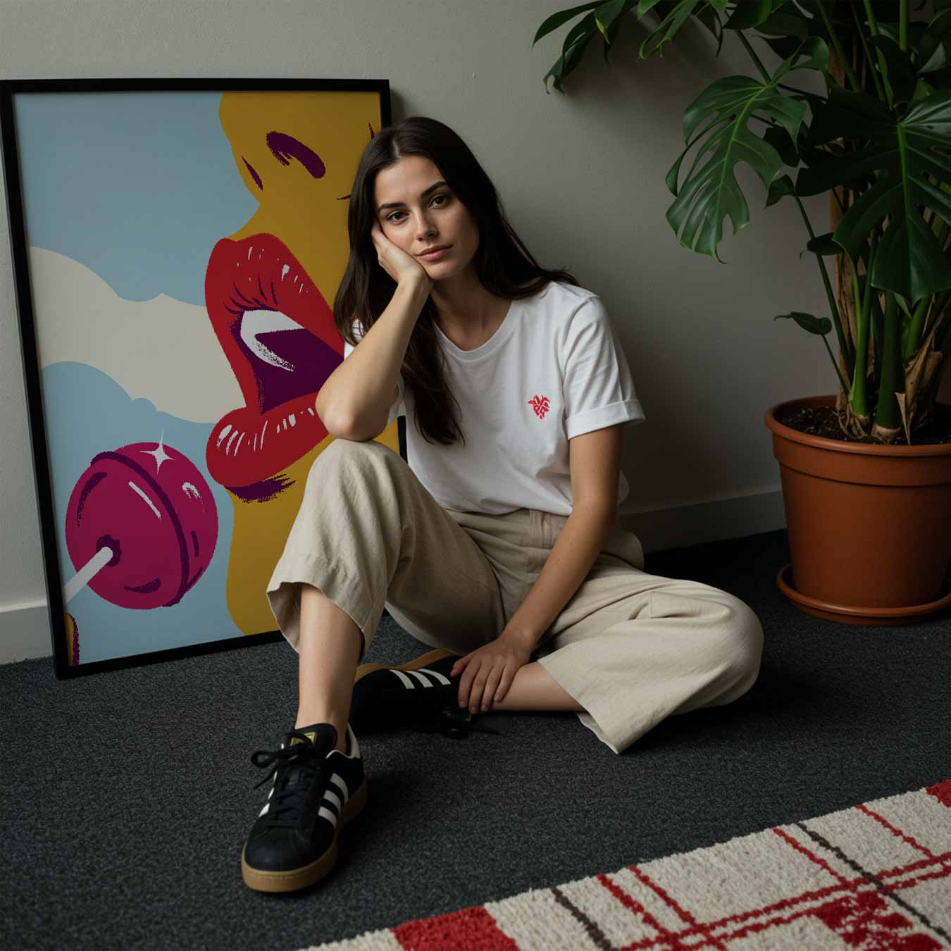 Verleidelijke Lolly Vrouw Poster