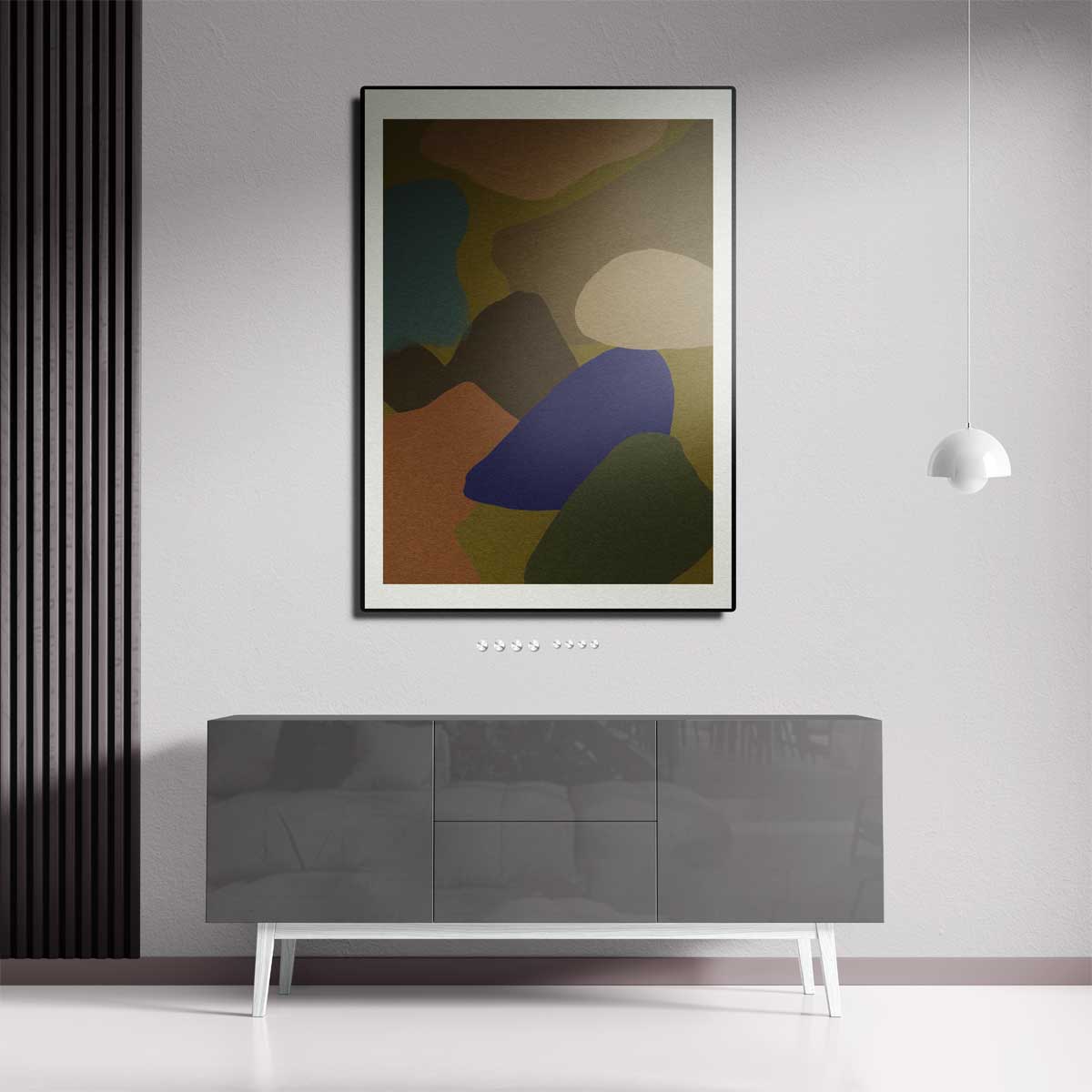 Kleurrijke Stenen Abstract Kunstwerk-canvas-dibond-plexiglas-wanddecoratie-WallArtistic
