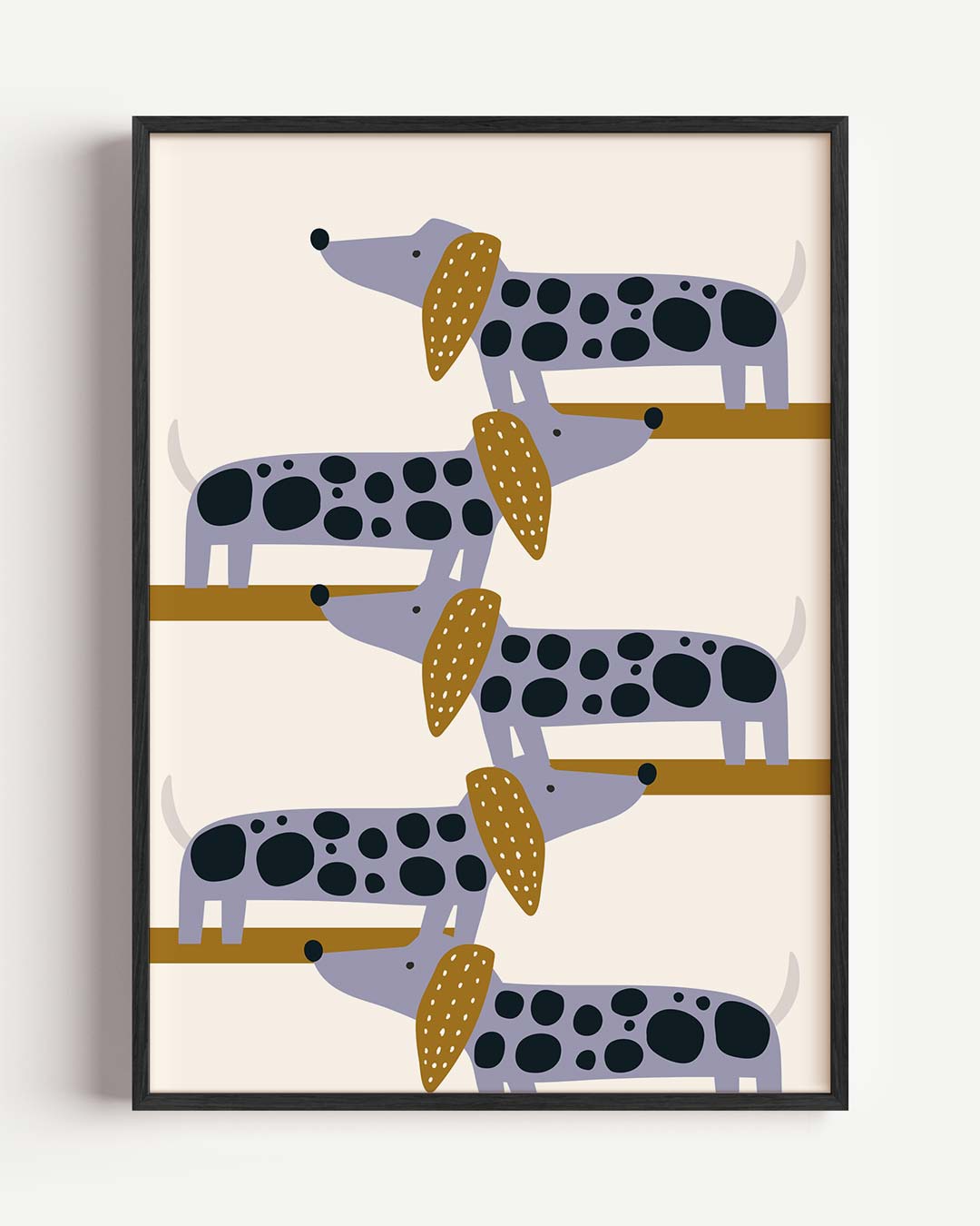 Vrolijke Teckel Parade Poster-WallArtistic