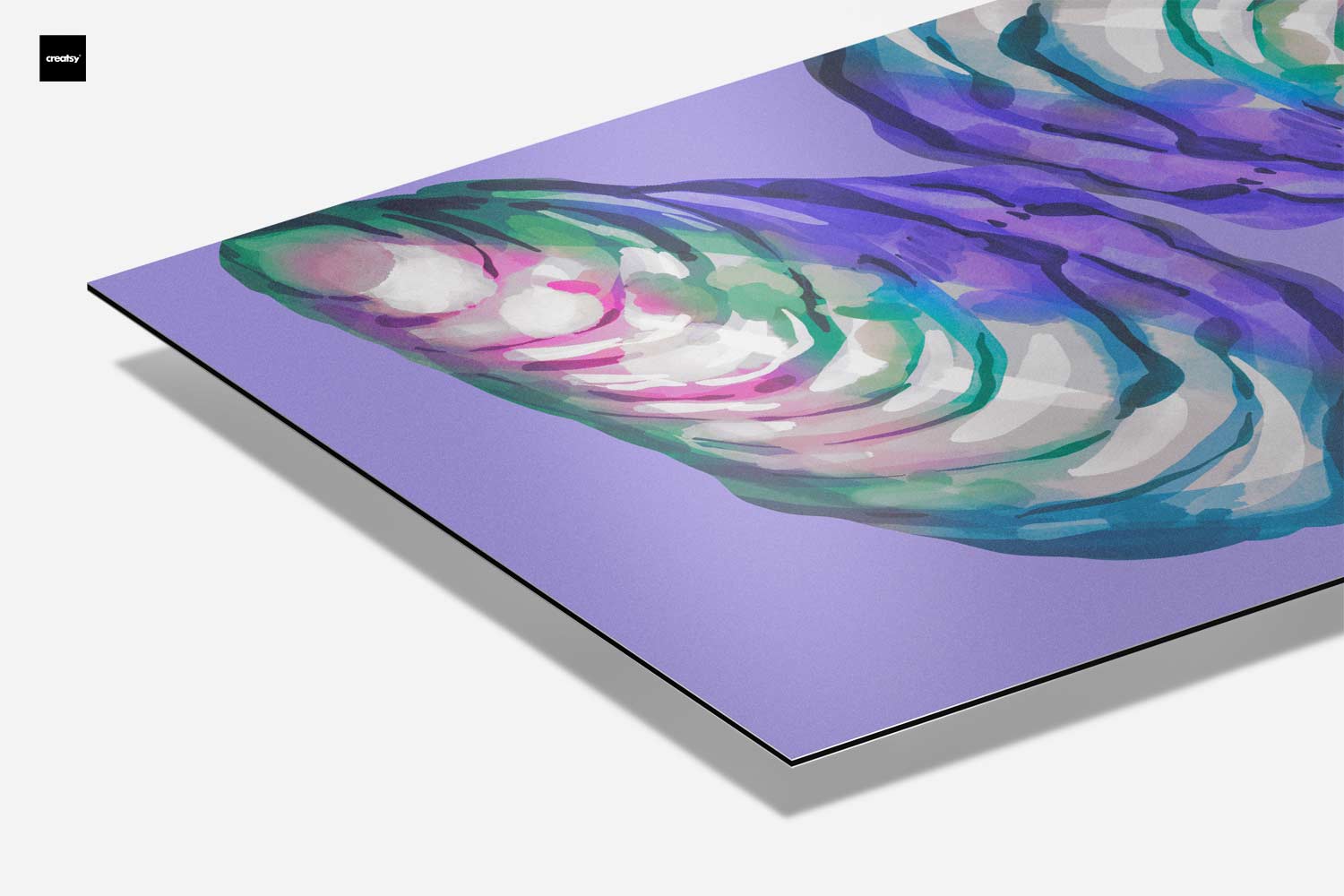 Kleurrijke Abstracte Oesters Kunstwerk-canvas-dibond-plexiglas-wanddecoratie-WallArtistic