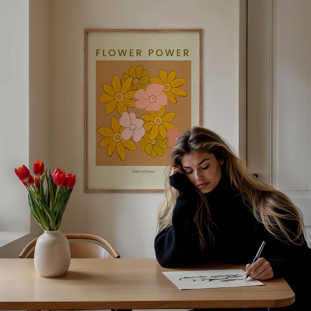 Flower Power Bloemenposter-WallArtistic