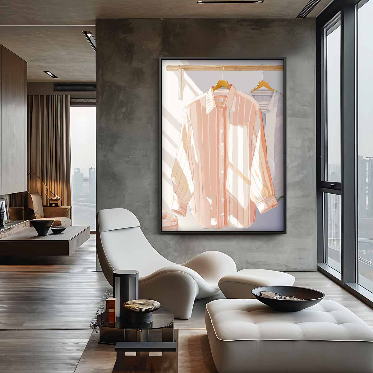 Zonnige Ochtendhemden Kunstwerk-canvas-dibond-plexiglas-wanddecoratie-WallArtistic