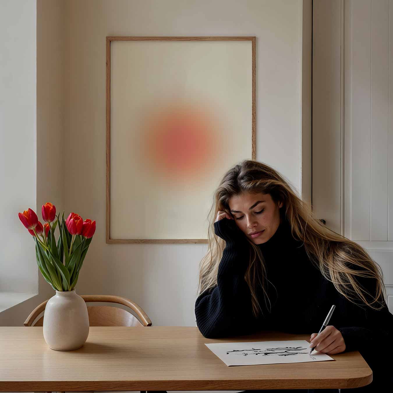 Zonsondergang Pastel Poster-WallArtistic