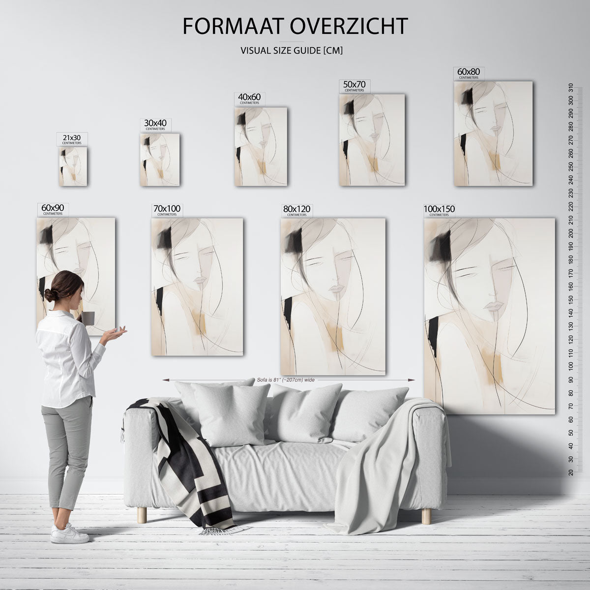 Minimalistisch portret Poster
