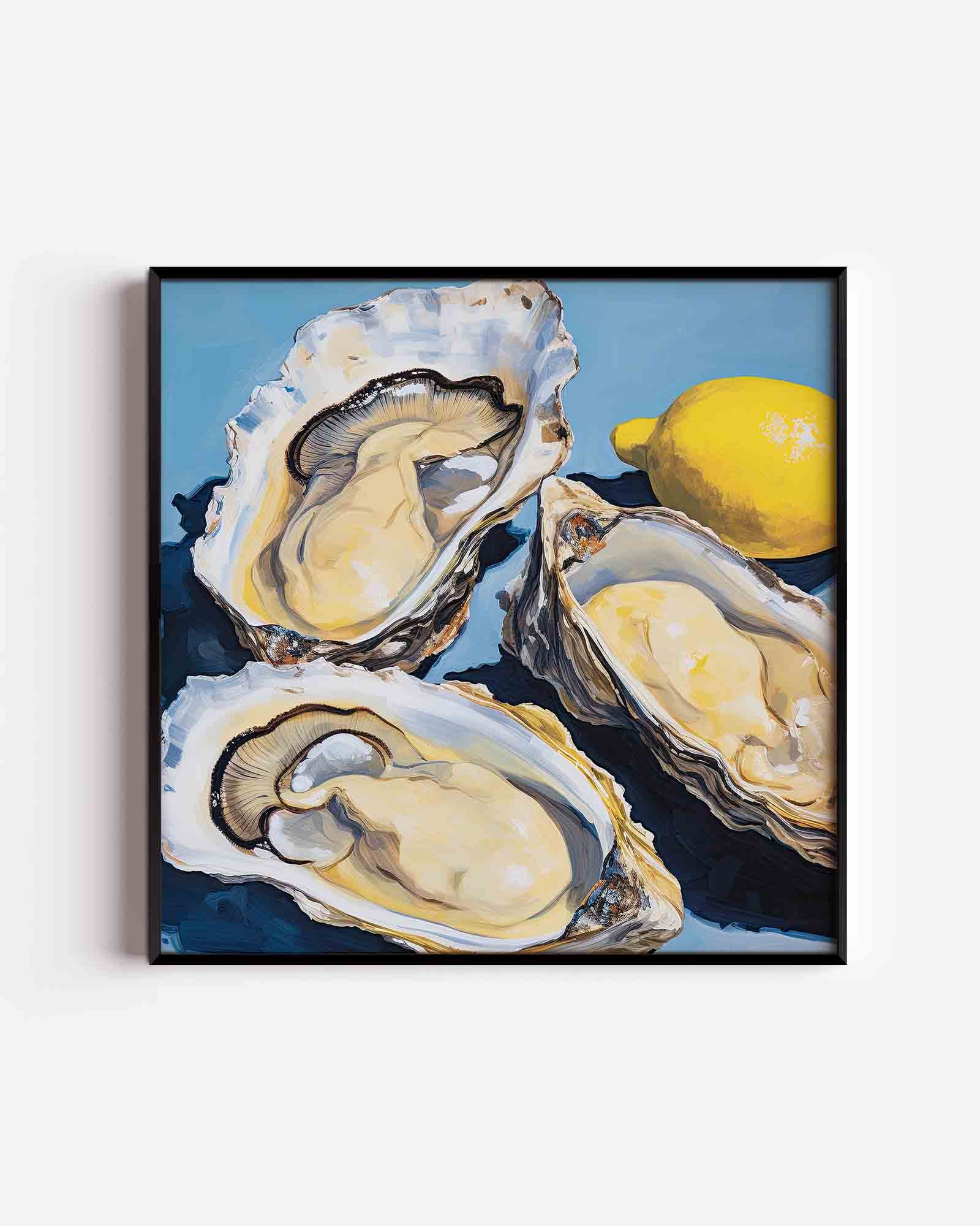 Oesters en citroen Poster