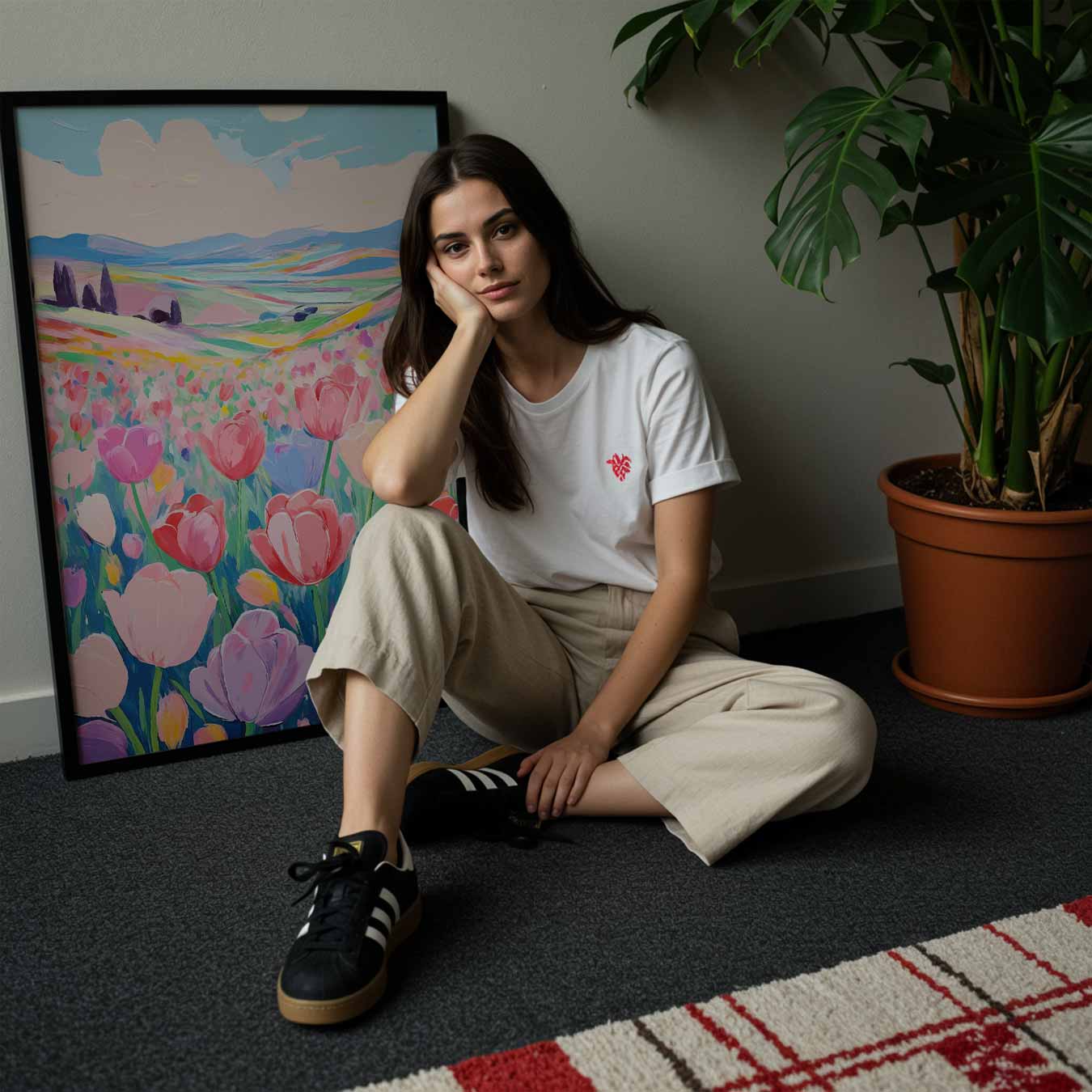 Bloemenpracht Landschap Poster-WallArtistic