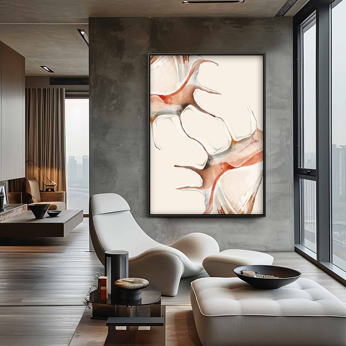 Abstract kunstwerk Kunstwerk-canvas-dibond-plexiglas-wanddecoratie-WallArtistic