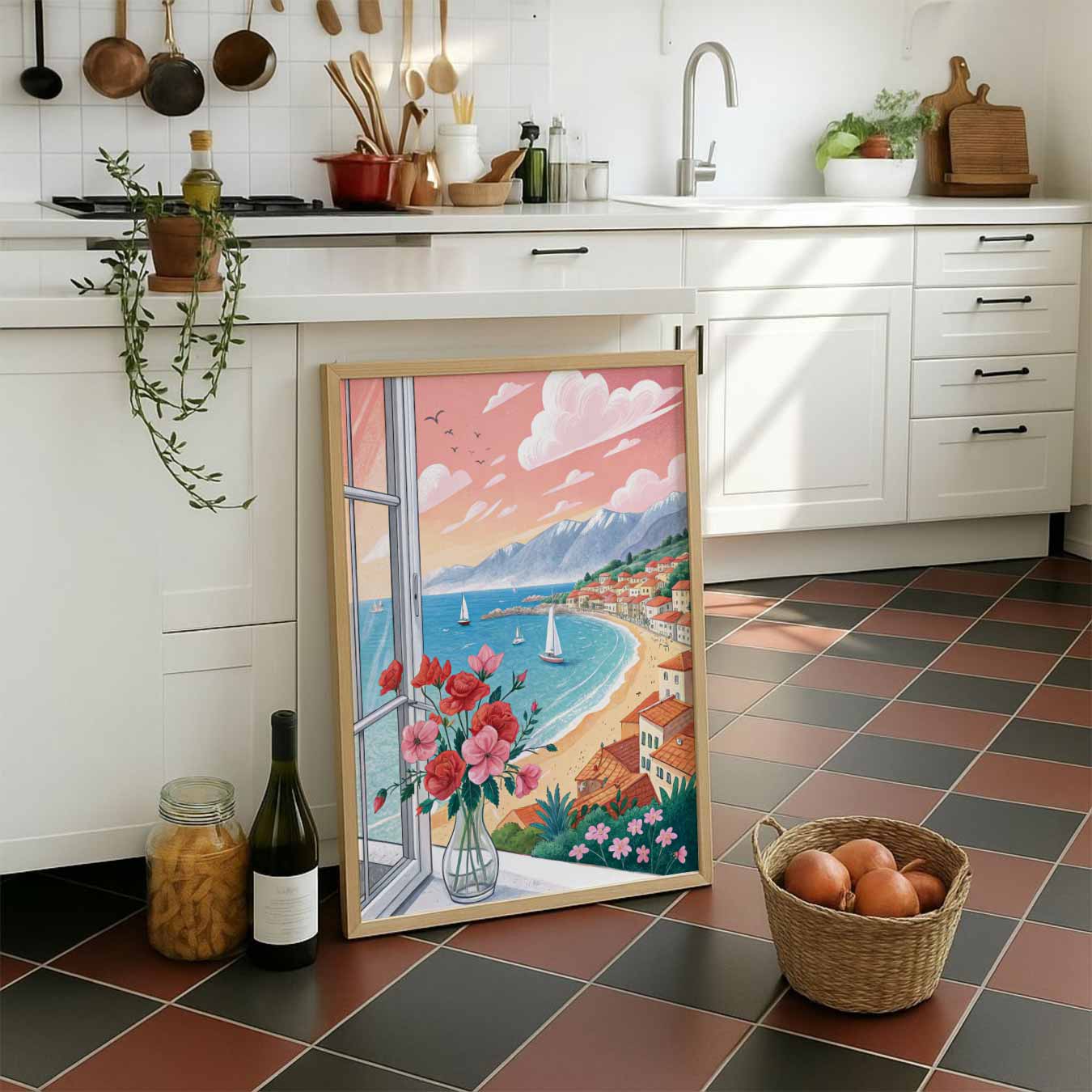Betoverende Mediterrane Uitzicht Poster