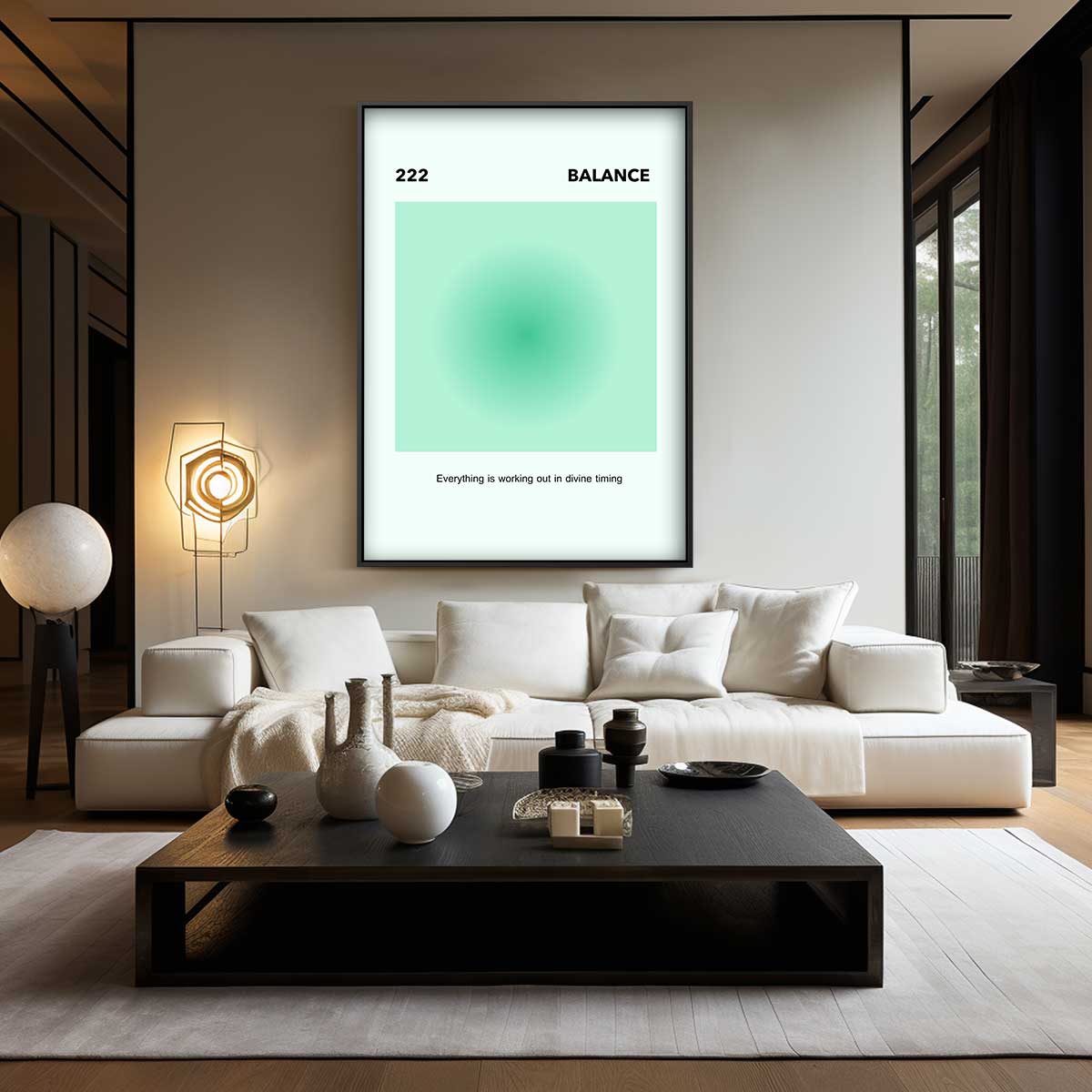Harmonie in Groen Kunstwerk-canvas-dibond-plexiglas-wanddecoratie-WallArtistic