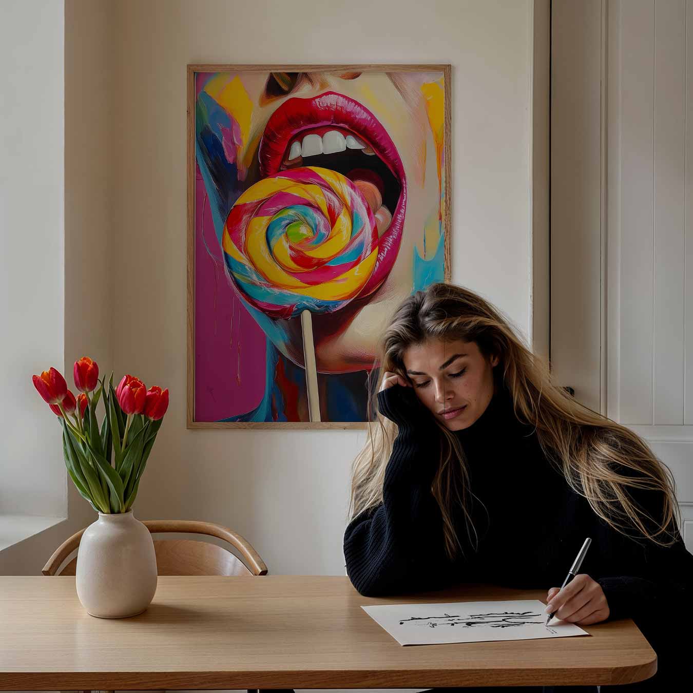 Kleurrijke Expressie Poster-WallArtistic