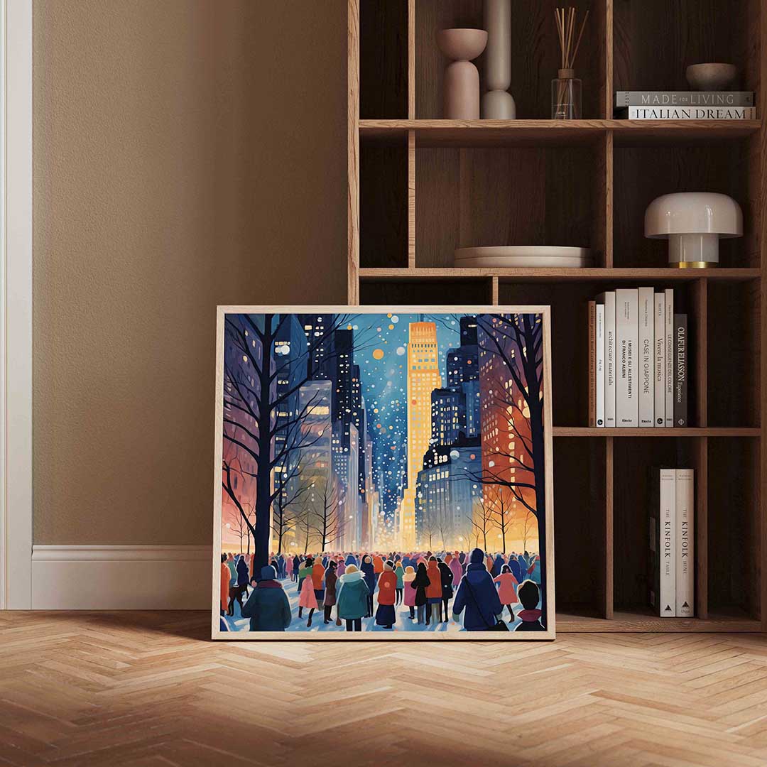 Winterse stadswandeling Poster