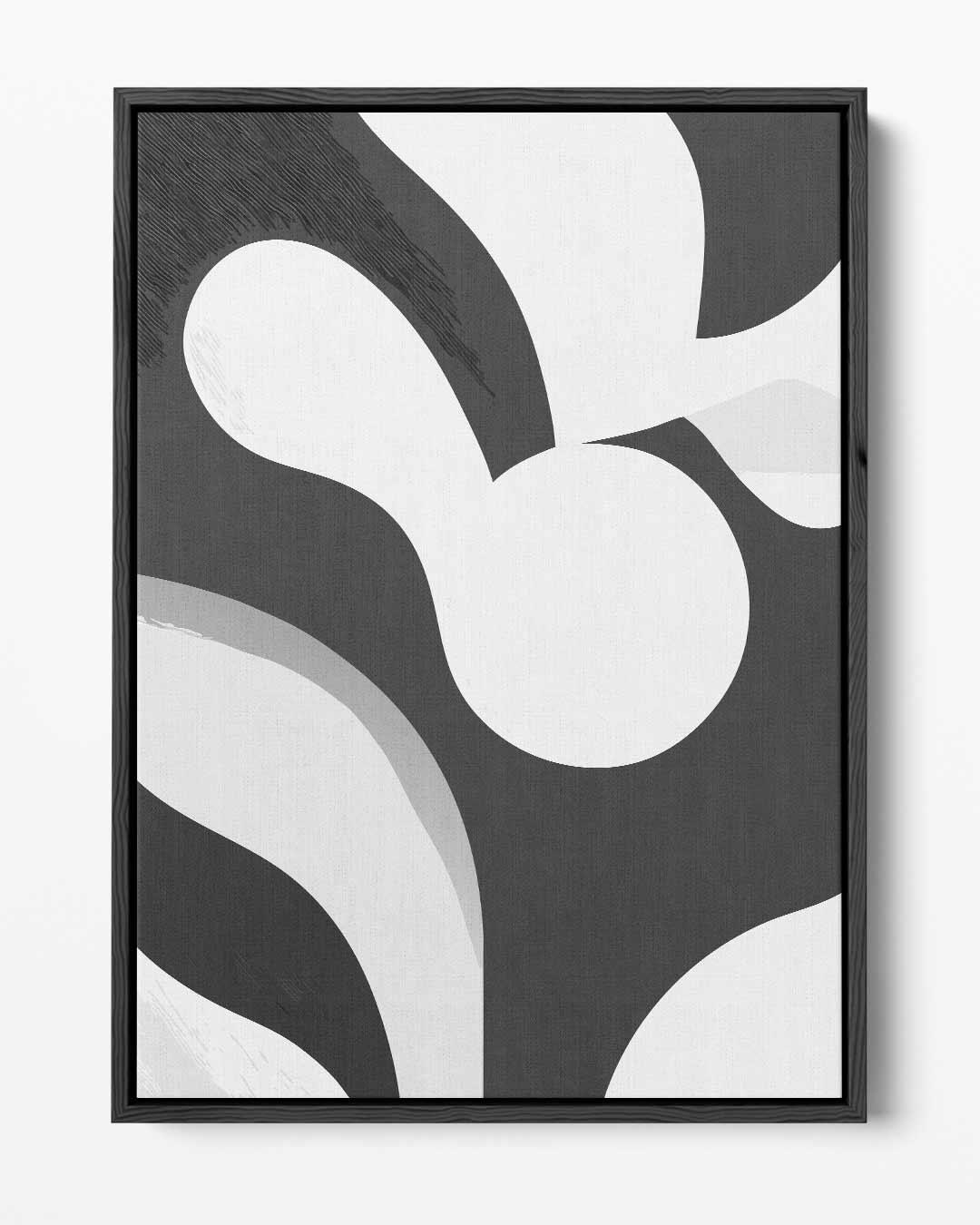 Moderne Zwart-Wit Compositie Kunstwerk-canvas-dibond-plexiglas-wanddecoratie-WallArtistic