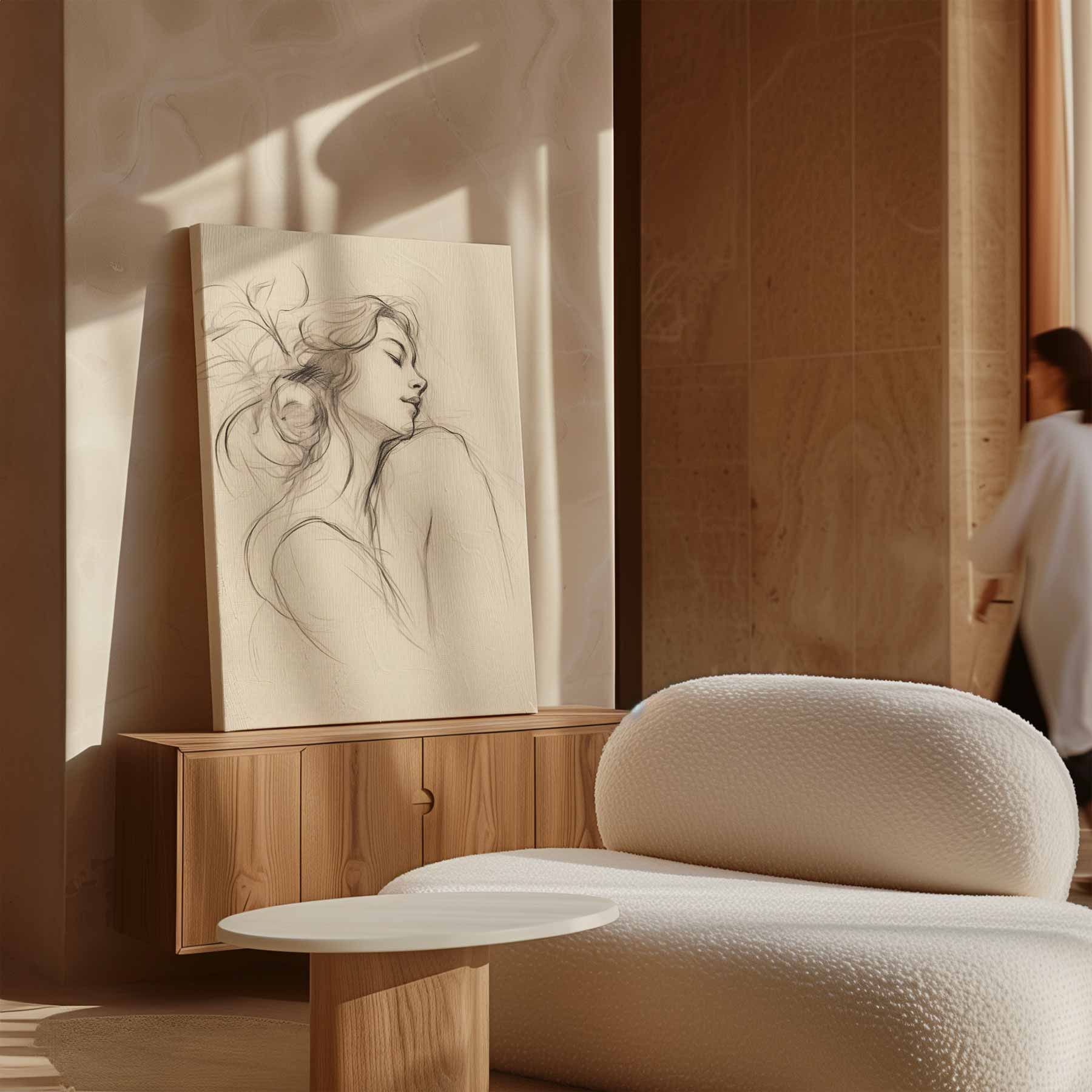 Dromerige Schemerschets Kunstwerk-canvas-dibond-plexiglas-wanddecoratie-WallArtistic