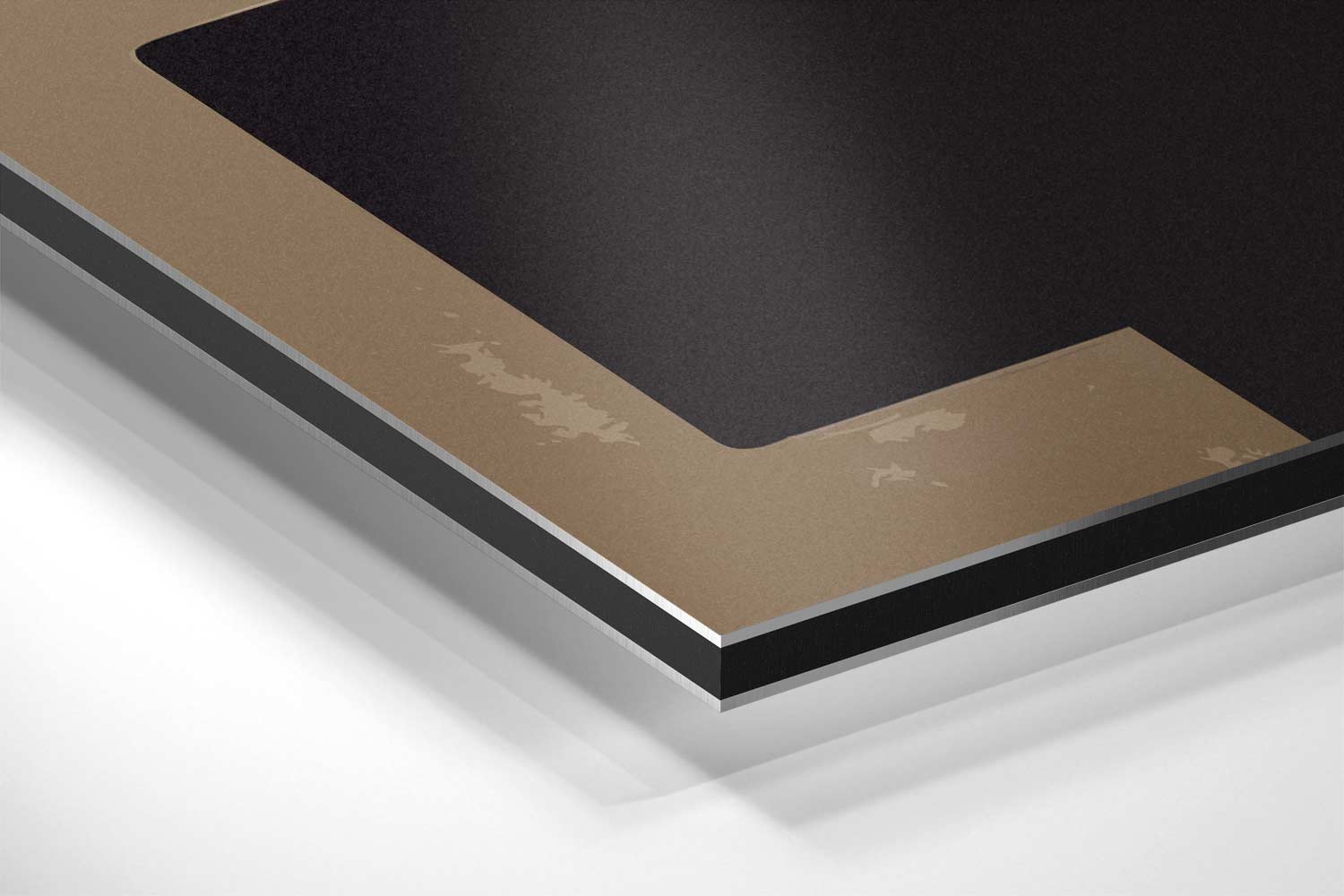 Abstract Bruin Contrast Kunstwerk-canvas-dibond-plexiglas-wanddecoratie-WallArtistic