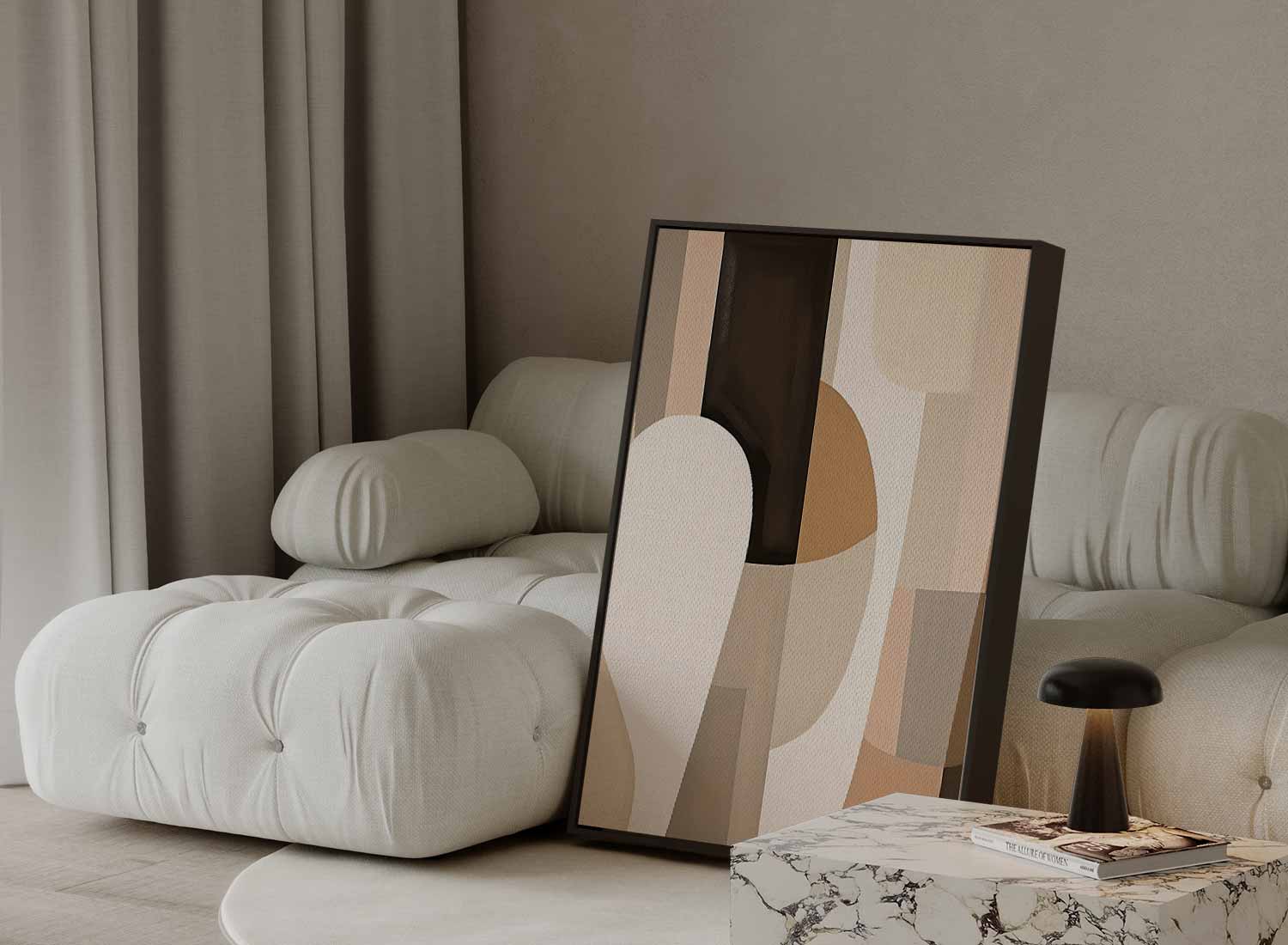 Aardse Harmonie Kunstwerk-canvas-dibond-plexiglas-wanddecoratie-WallArtistic