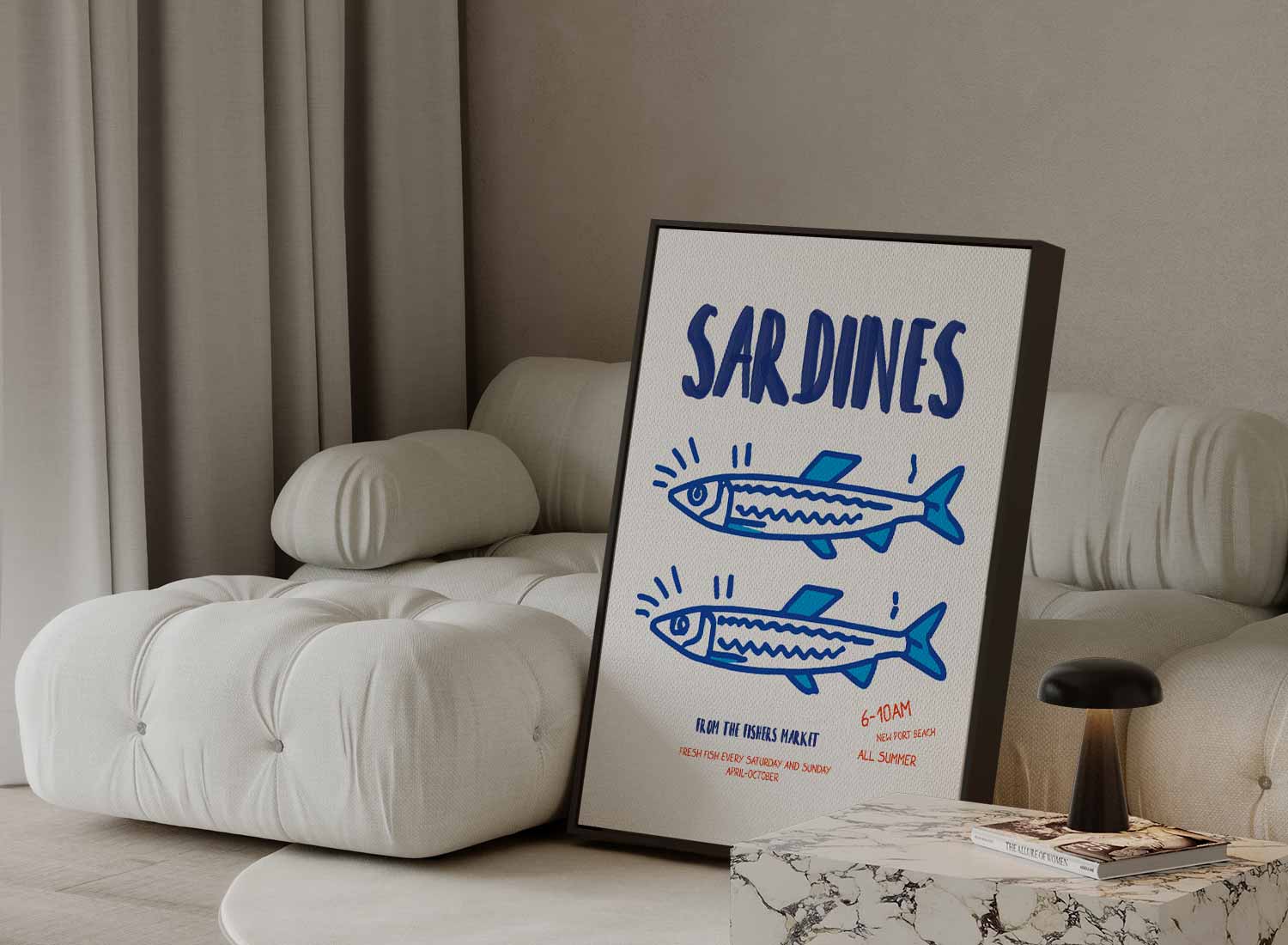 Sardines Illustratie Poster