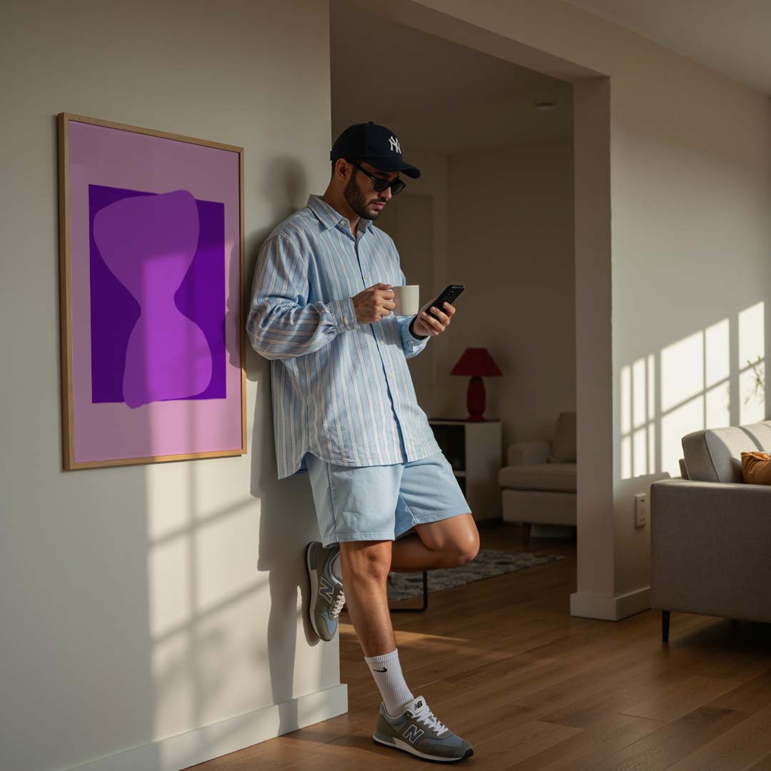 Abstracte Paarse Harmonie Poster-WallArtistic