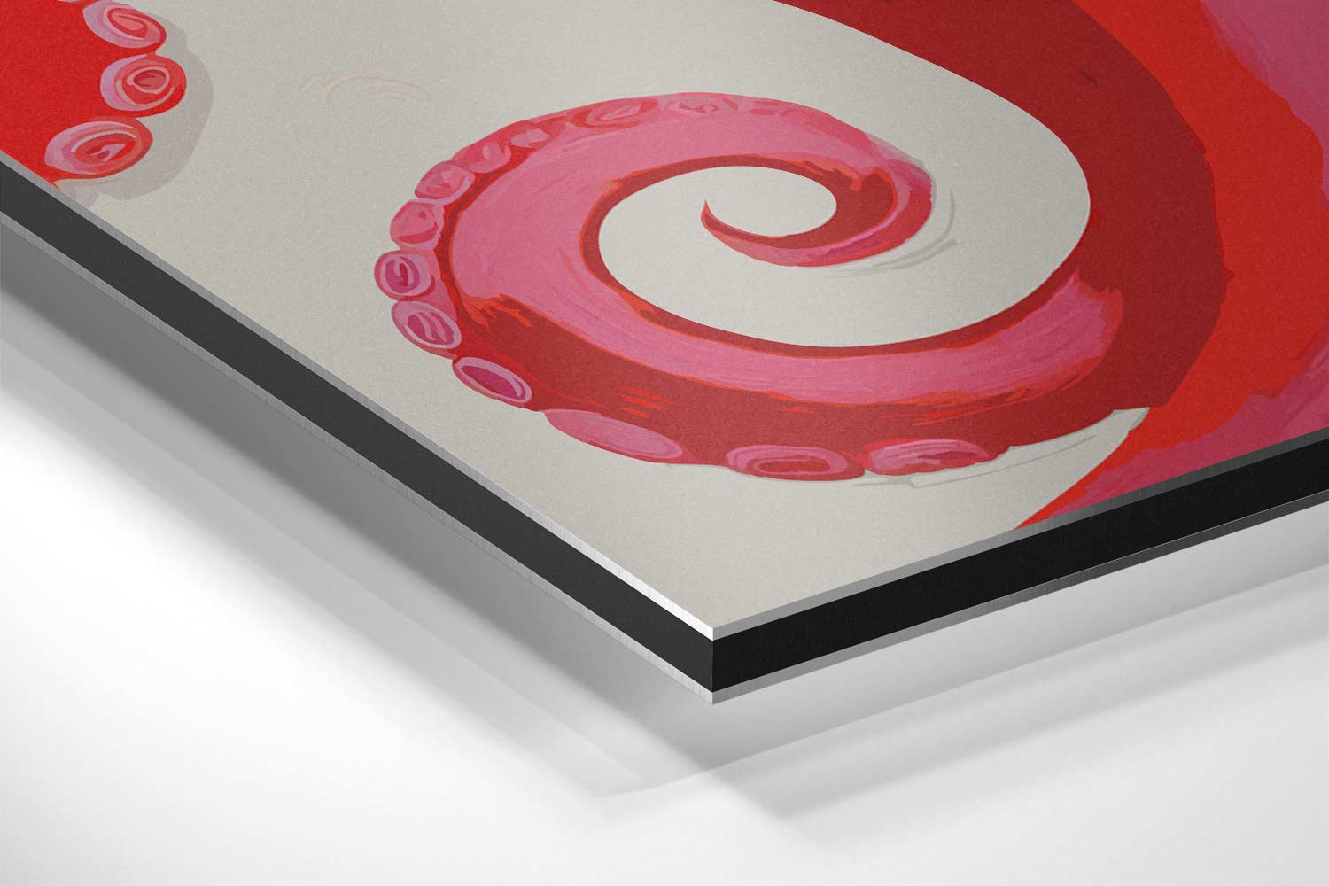 Kleurrijke Tentakelscape Kunstwerk-canvas-dibond-plexiglas-wanddecoratie-WallArtistic