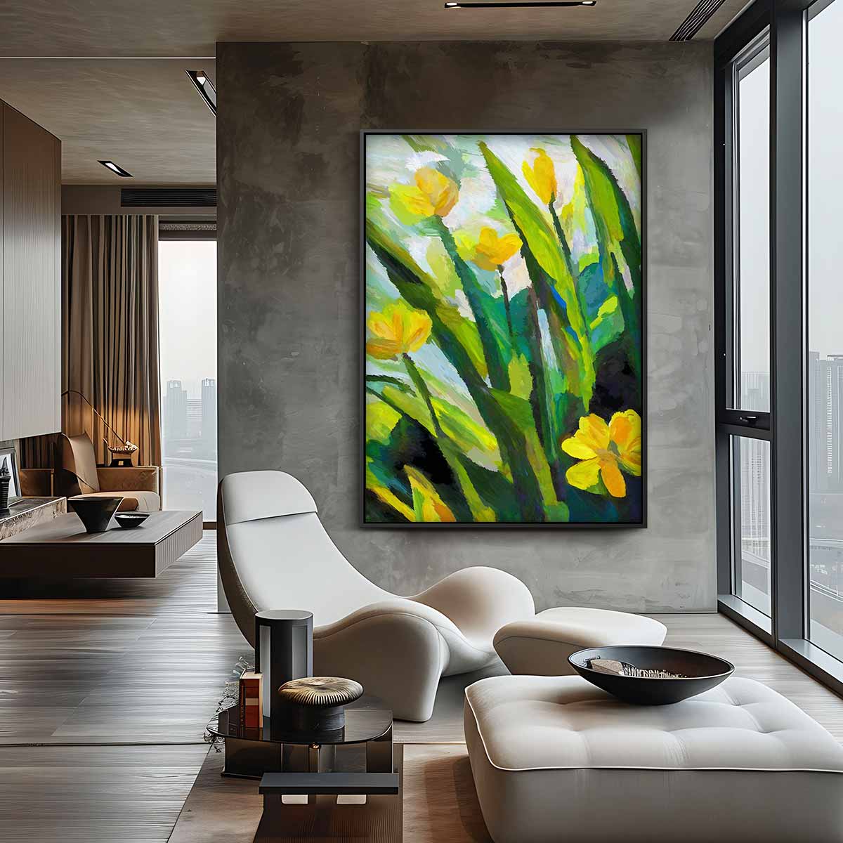Zonnige Bloemvelden Kunstwerk-canvas-dibond-plexiglas-wanddecoratie-WallArtistic