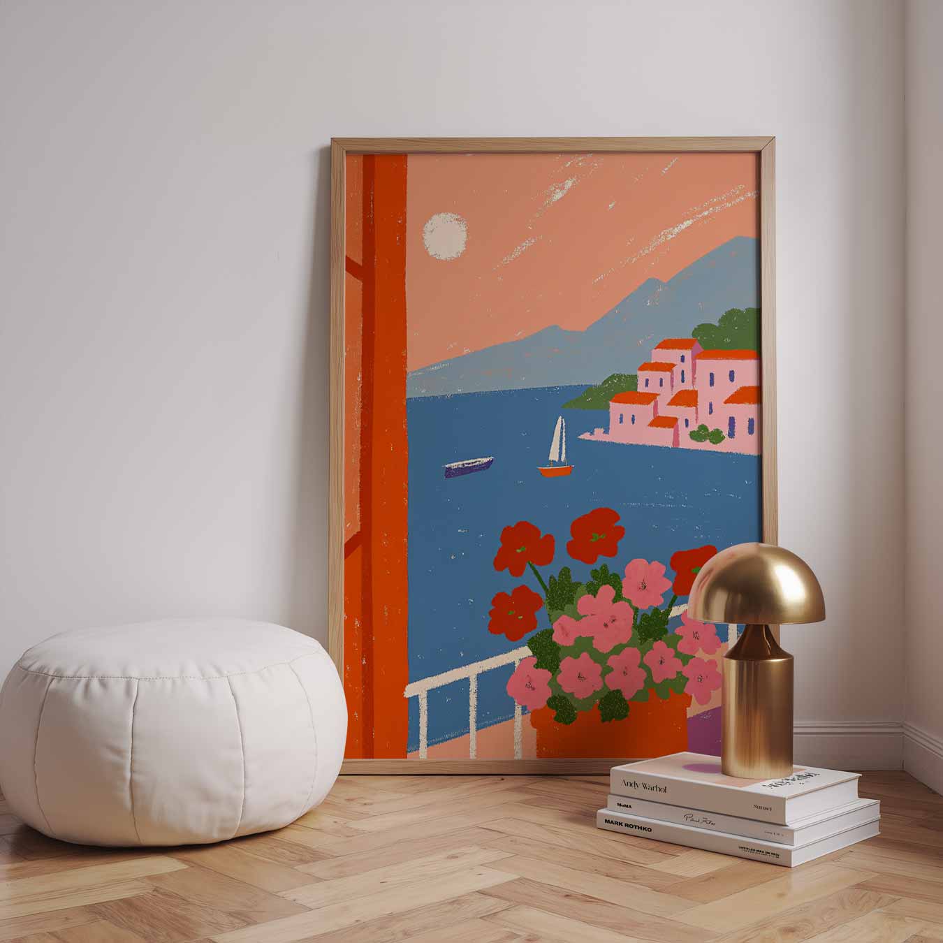 Zonnige Uitzicht op de Middellandse Zee Poster-WallArtistic