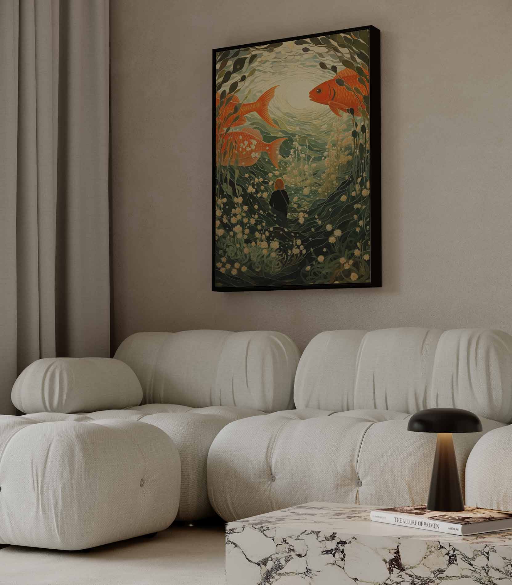 Onderwater Fantasie Kunstwerk-canvas-dibond-plexiglas-wanddecoratie-WallArtistic