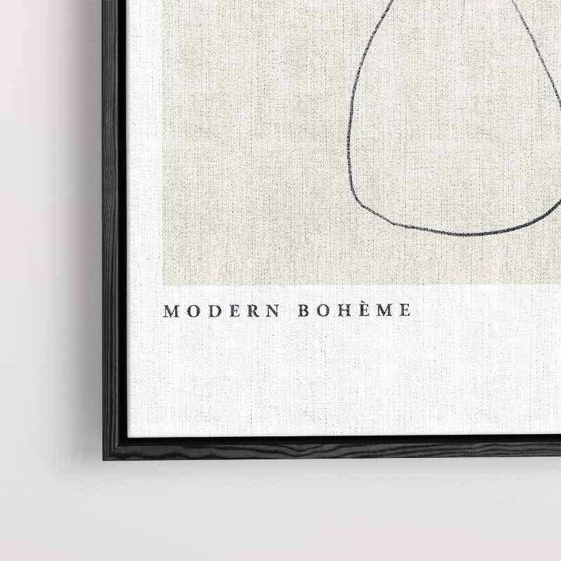 Moderne Boho Bloemenlijn Kunstwerk-canvas-dibond-plexiglas-wanddecoratie-WallArtistic