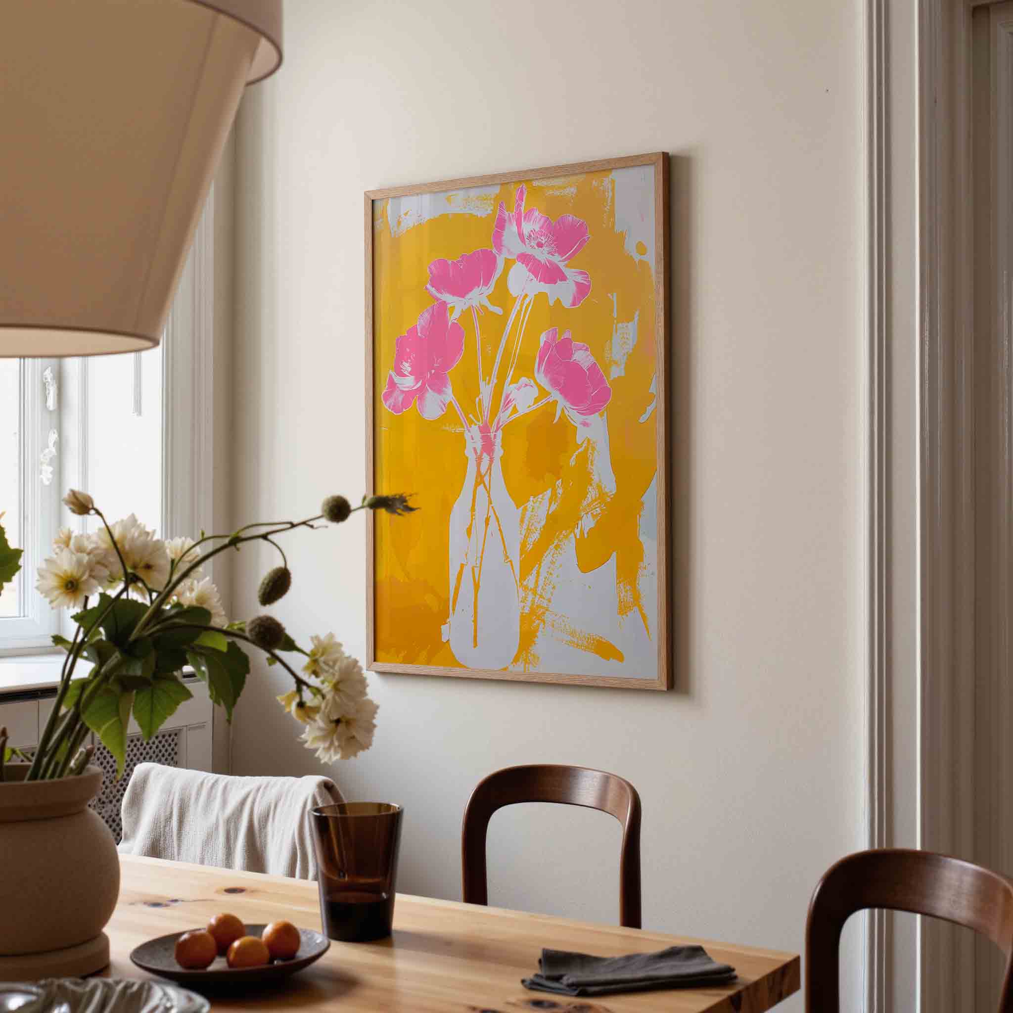 Bloemen in vaas Poster