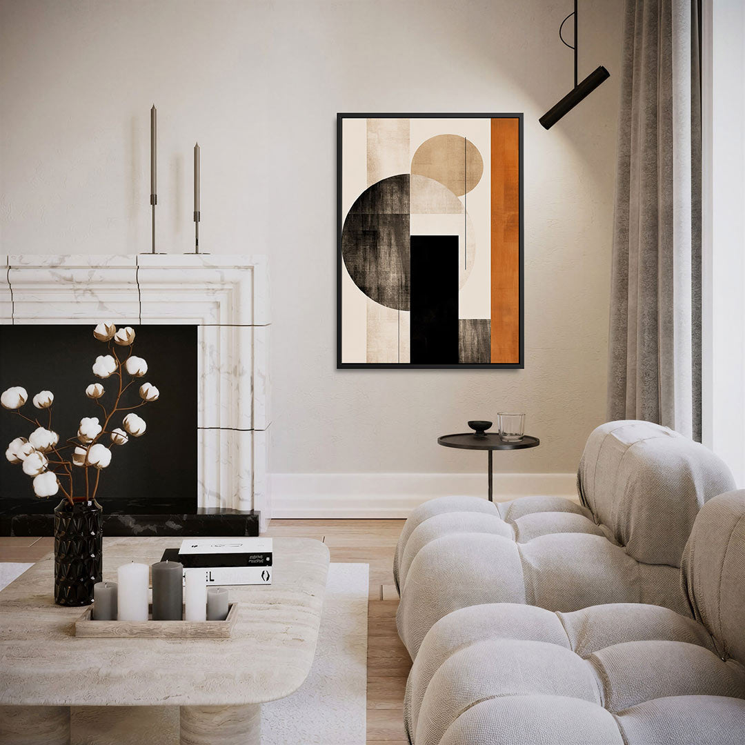 Geometrische vormen compositie Kunstwerk