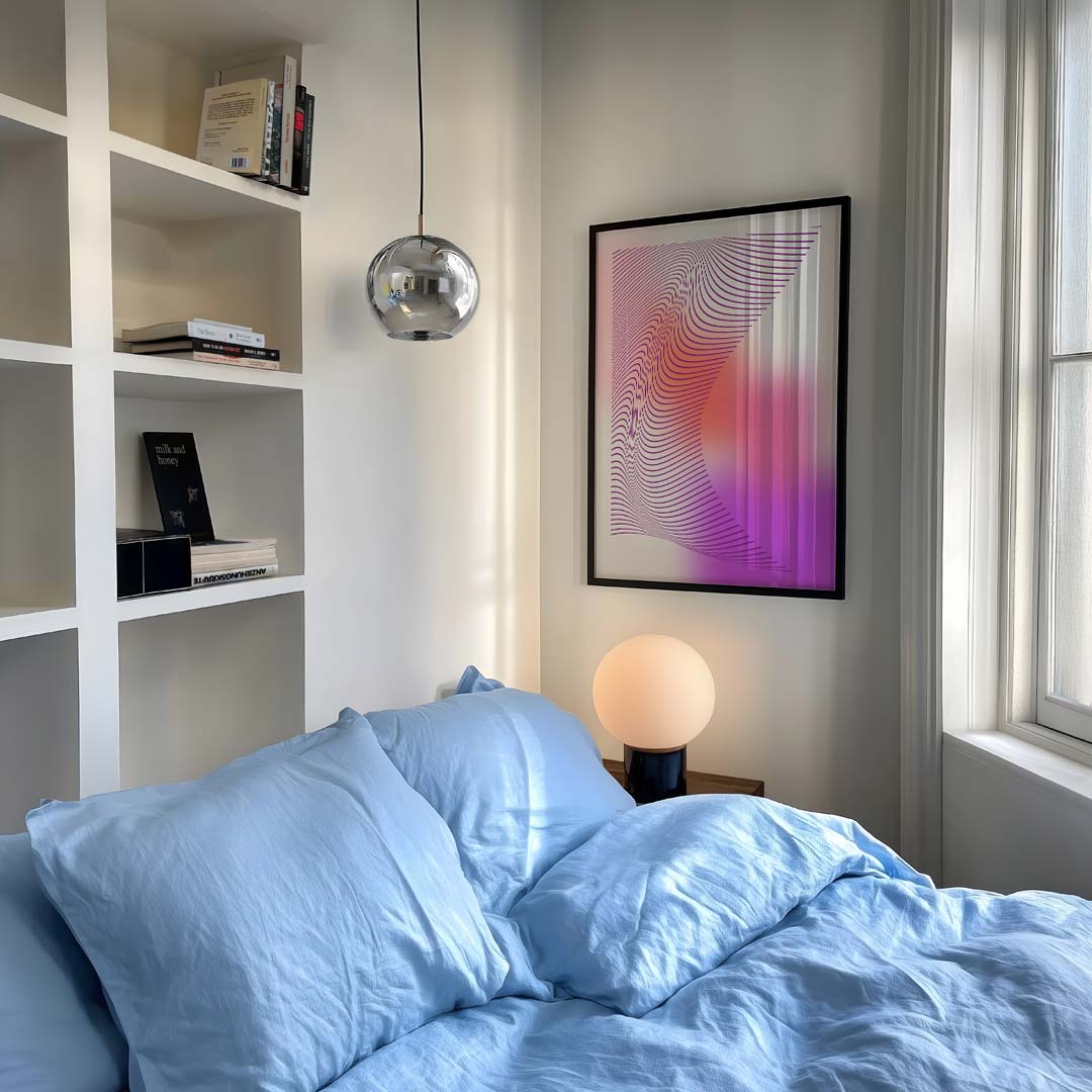 Moderne Golvende Geometrie Poster-WallArtistic