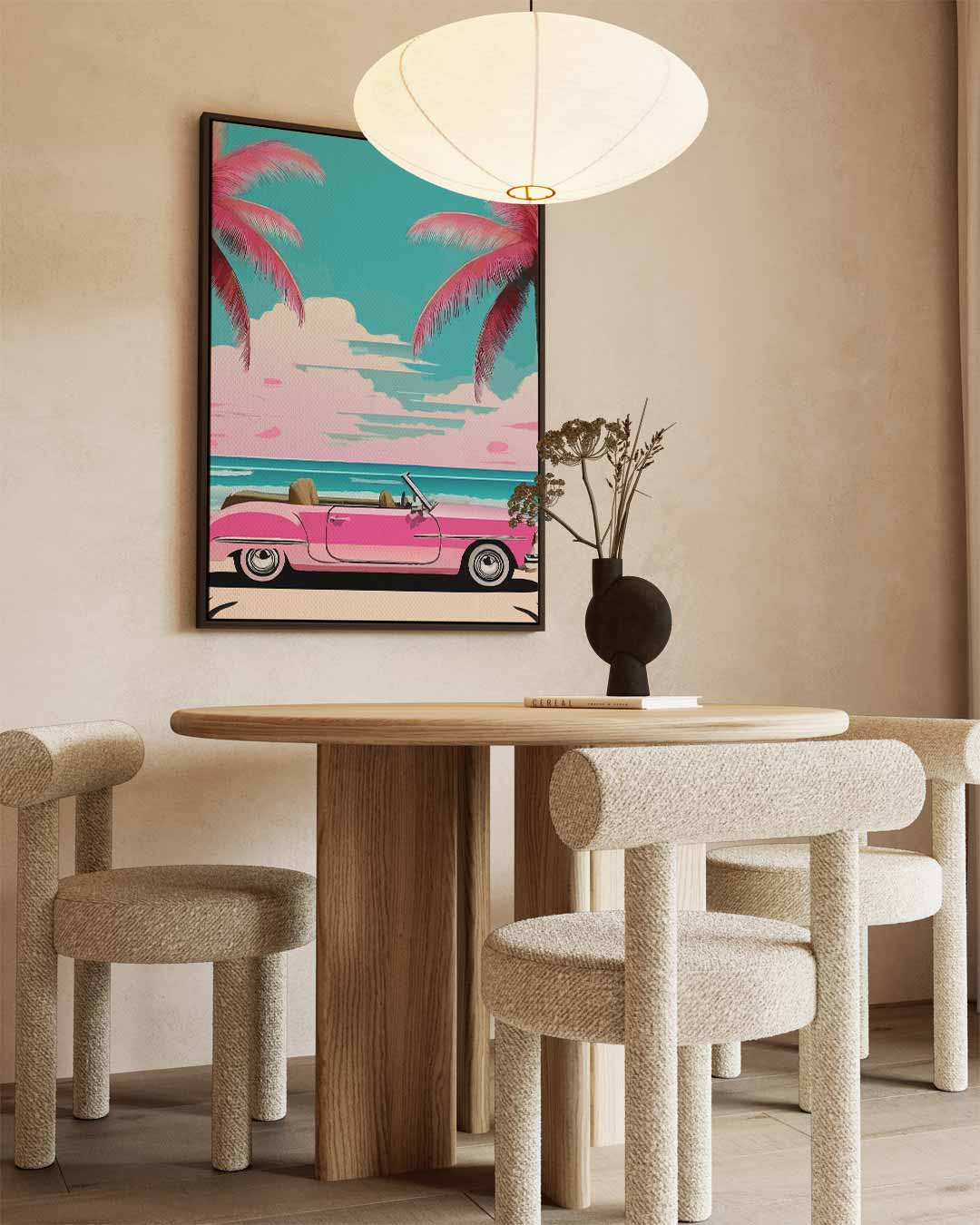 Retro Stranddagen Kunstwerk-canvas-dibond-plexiglas-wanddecoratie-WallArtistic