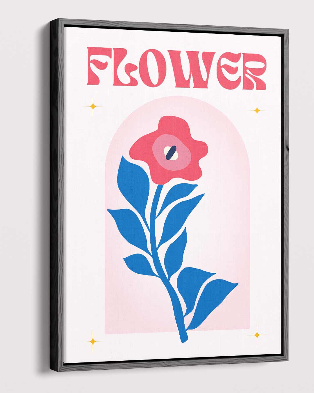 Retro Bloemenposter Kunstwerk-canvas-dibond-plexiglas-wanddecoratie-WallArtistic