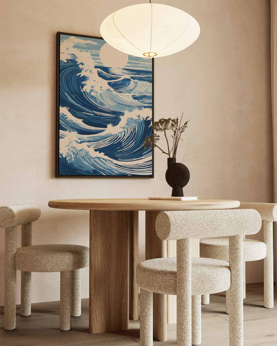 Golven van de Zonsondergang Kunstwerk-canvas-dibond-plexiglas-wanddecoratie-WallArtistic