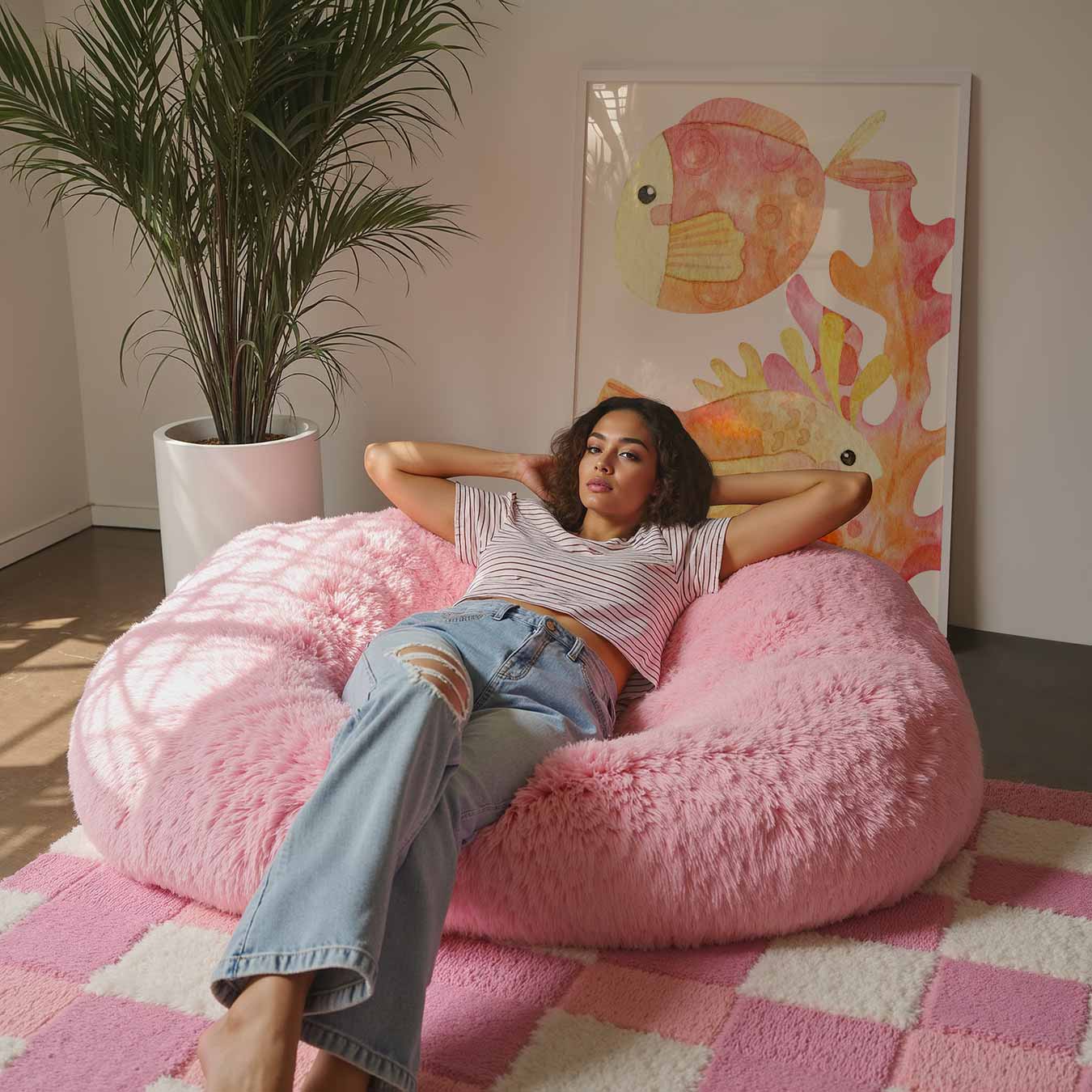 Goudvis en Koraal Poster-WallArtistic