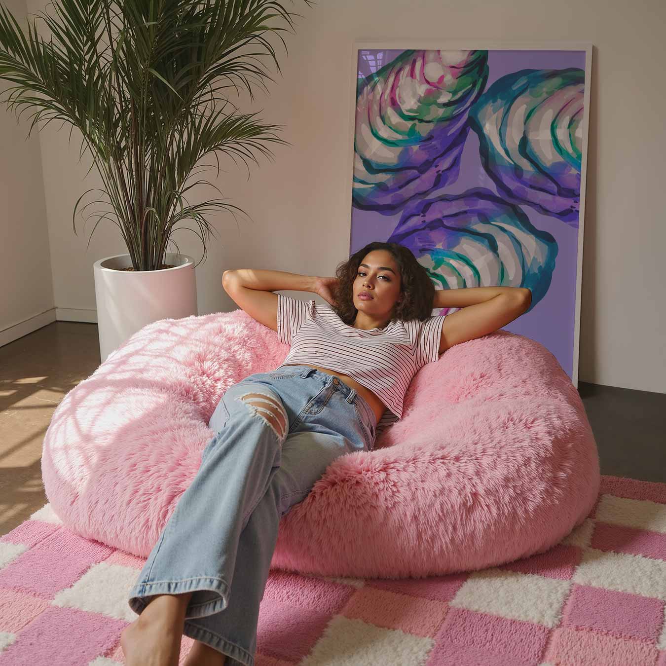 Abstracte Oesterschelpen Poster-WallArtistic