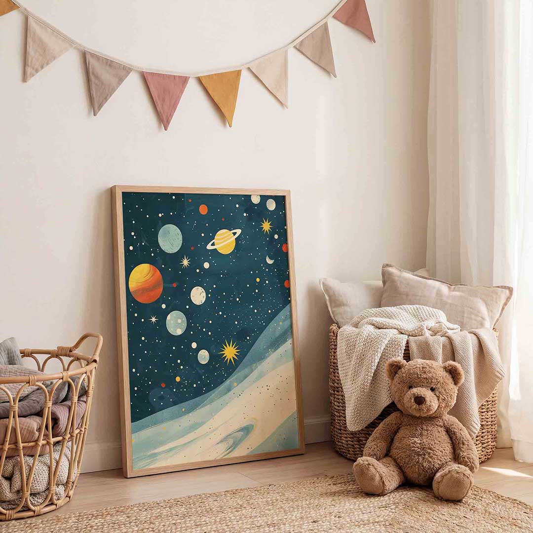 Planeten en sterren Poster