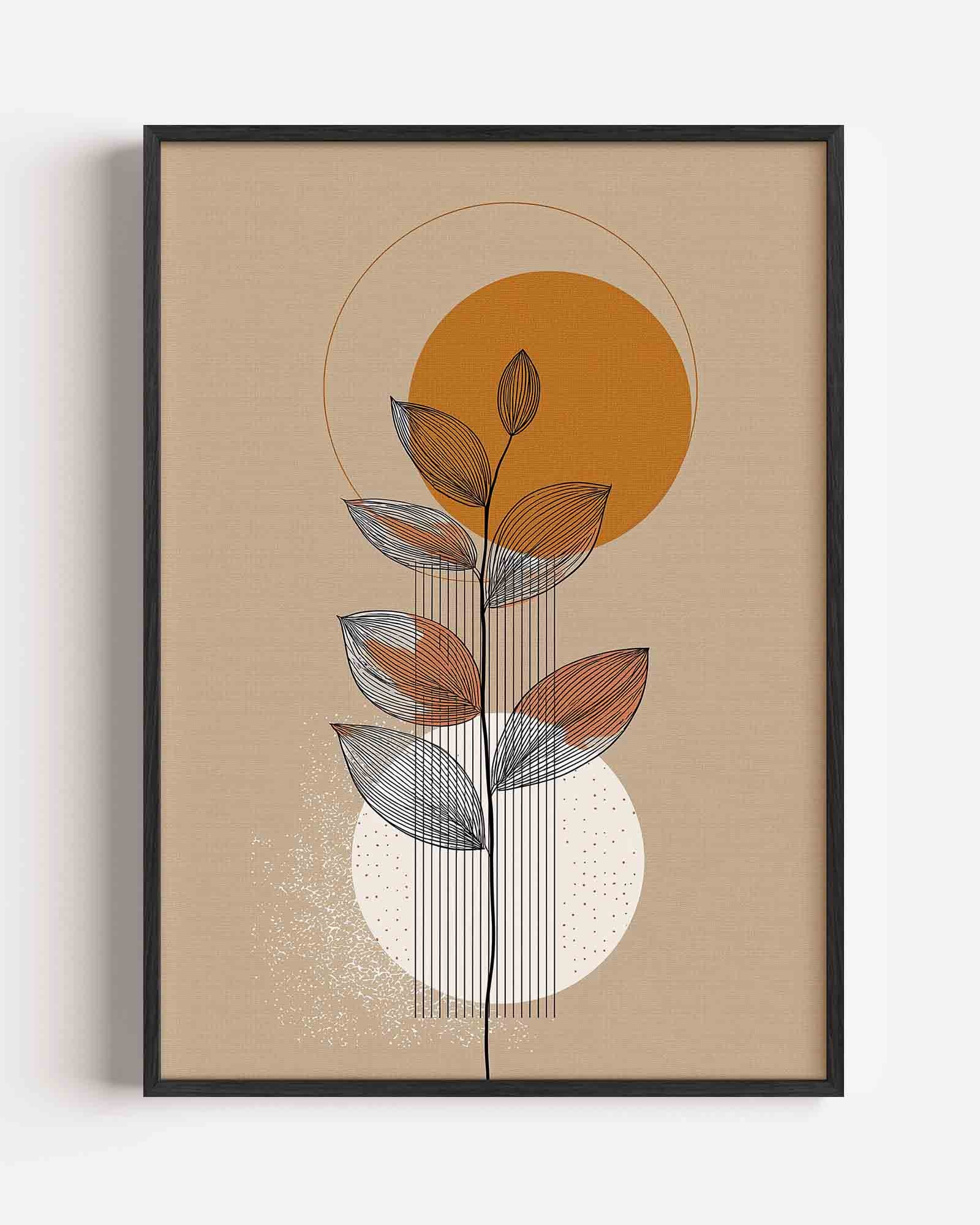 Abstracte bladeren Poster