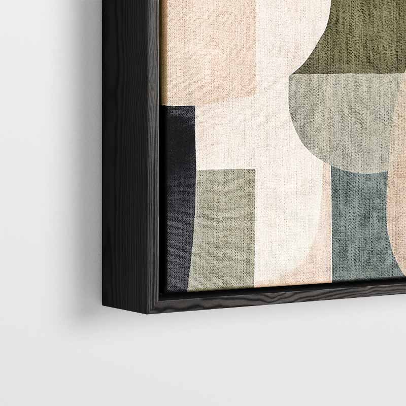 Abstracte Harmonie in Aardetinten Kunstwerk-canvas-dibond-plexiglas-wanddecoratie-WallArtistic