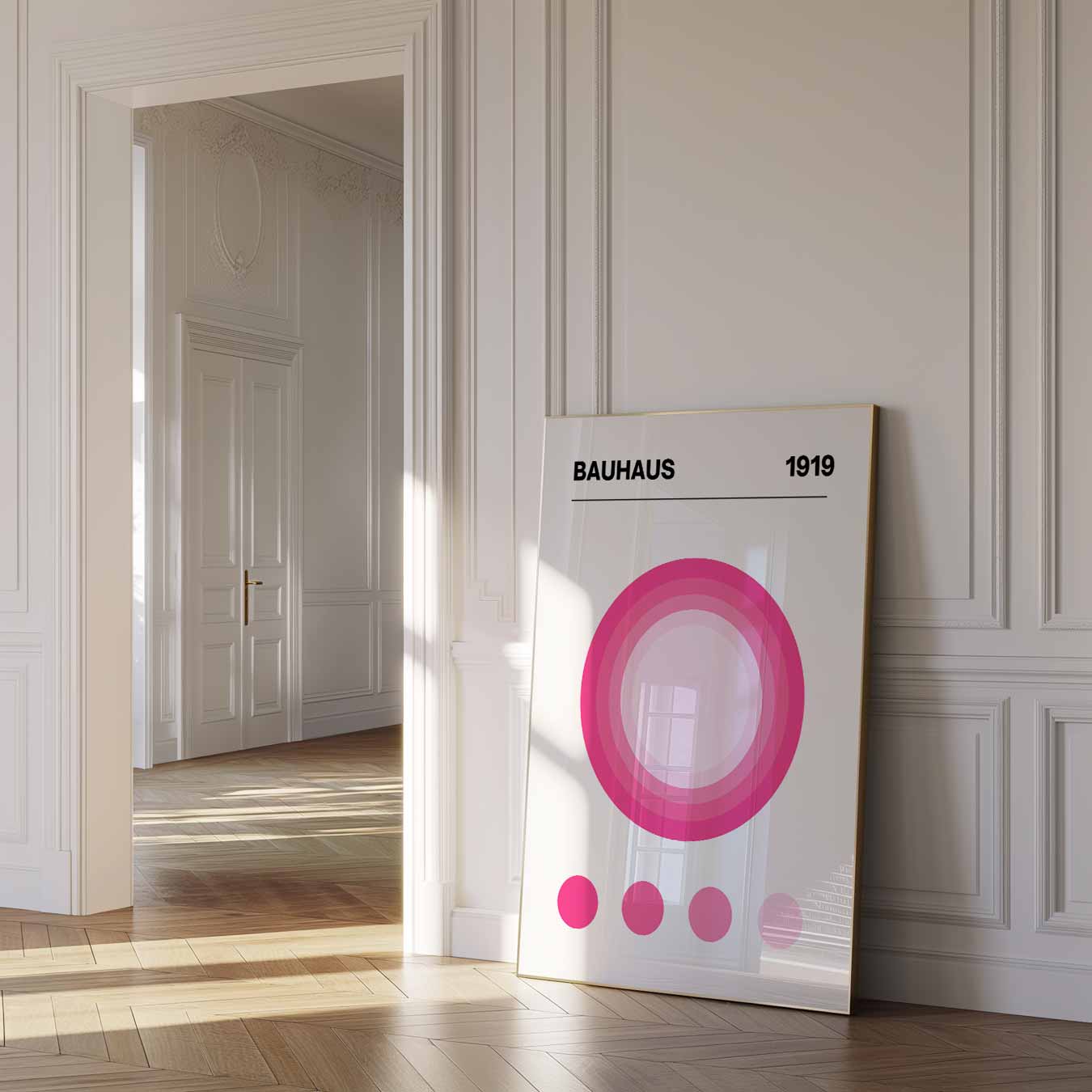 Moderne Bauhaus Cirkel Poster-WallArtistic