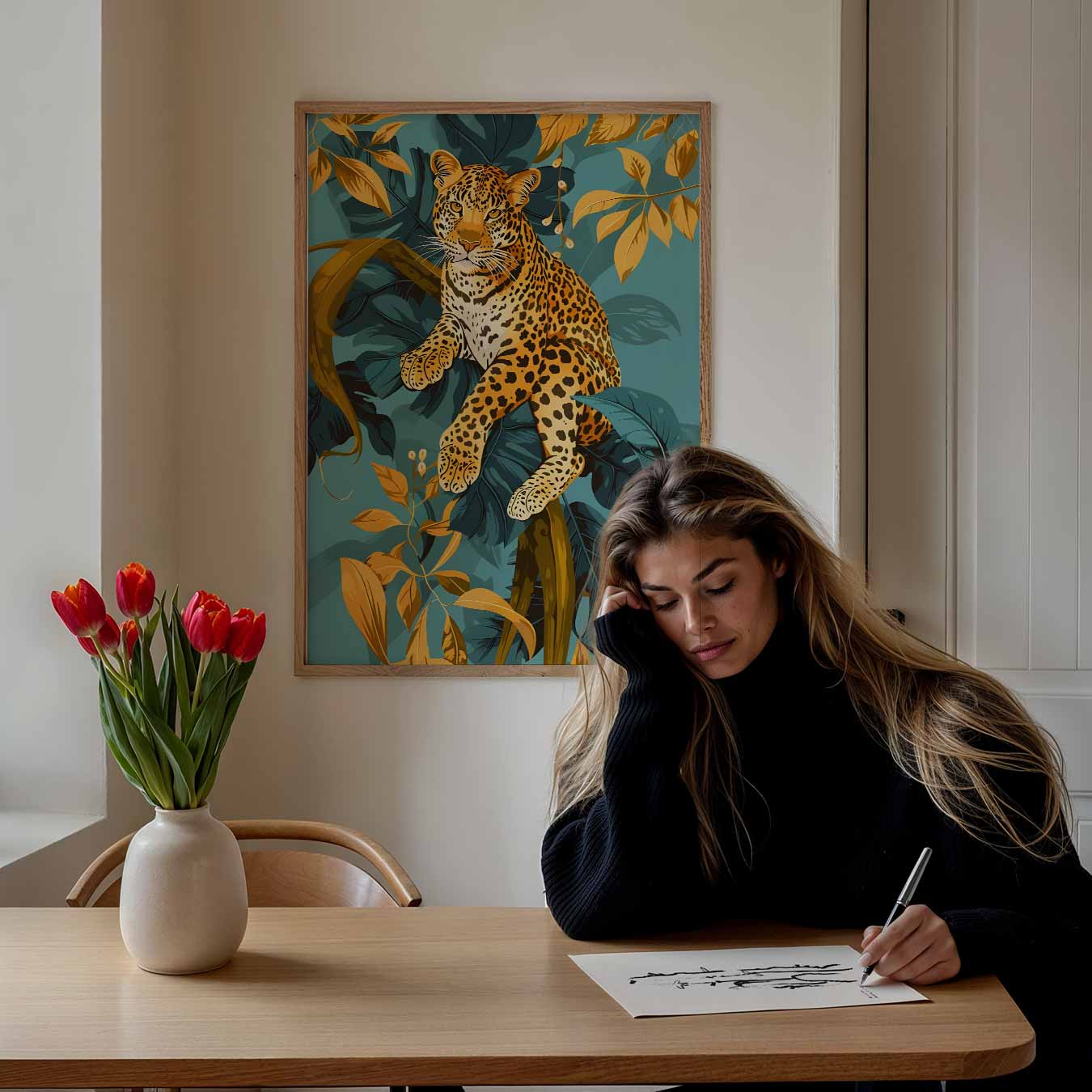 Tropische Luipaard Poster-WallArtistic