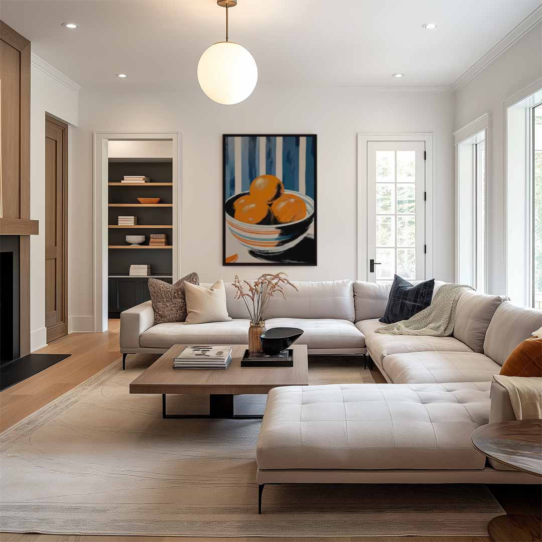Nostalgische Stilleven met Sinaasappels Kunstwerk-canvas-dibond-plexiglas-wanddecoratie-WallArtistic