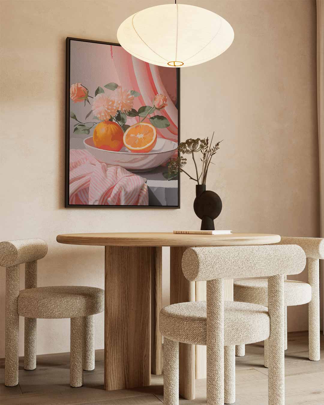 Zonnige Stilleven Collage Kunstwerk-canvas-dibond-plexiglas-wanddecoratie-WallArtistic