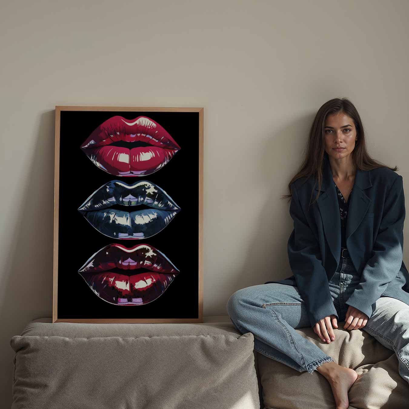 Stijlvolle Lippen Poster