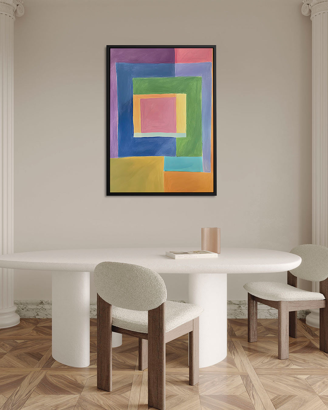 Kleurrijke geometrie Kunstwerk