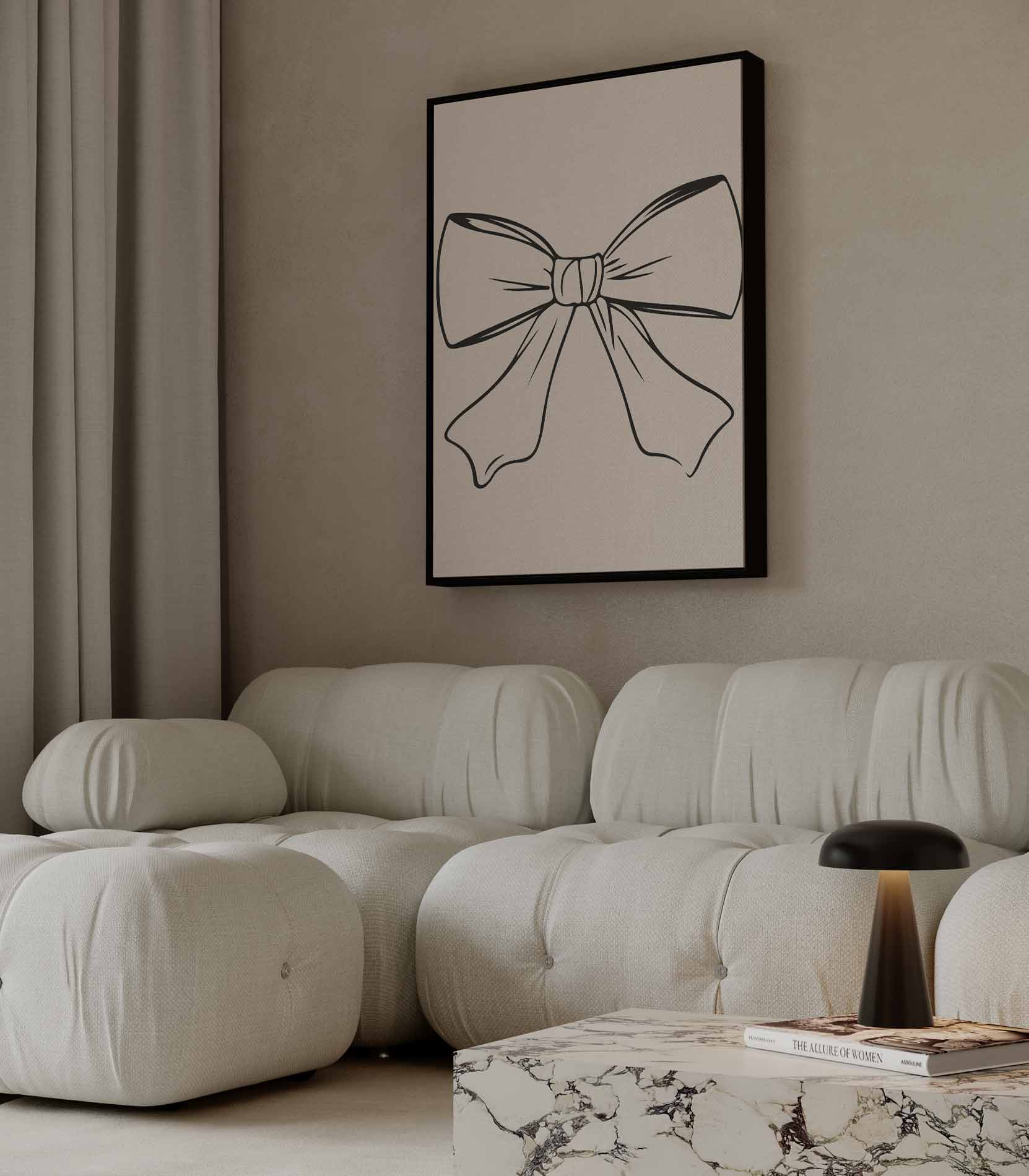 Zachte Strik Schets Kunstwerk-canvas-dibond-plexiglas-wanddecoratie-WallArtistic