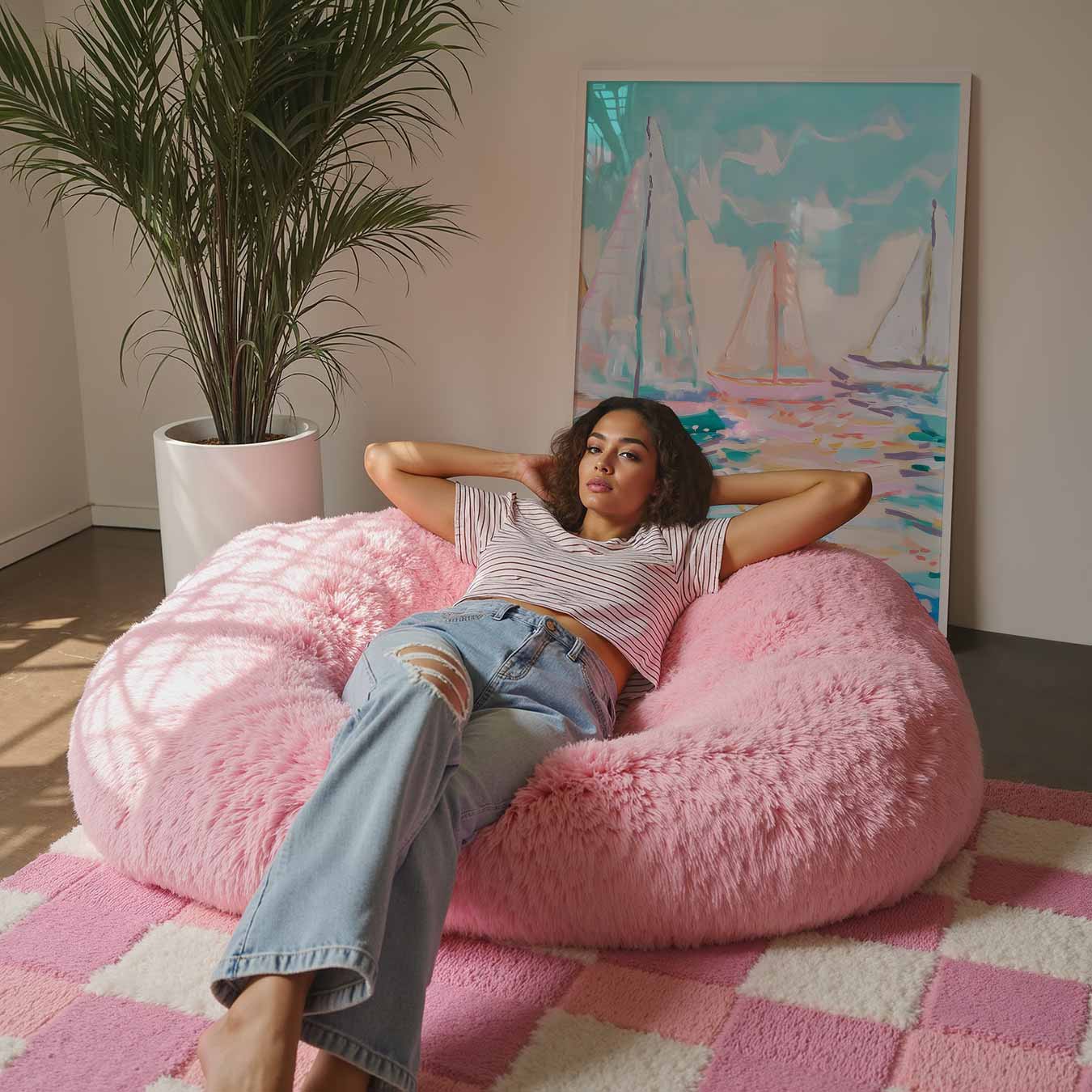 Zomerzeilingen op Blauwe Zee Poster-WallArtistic