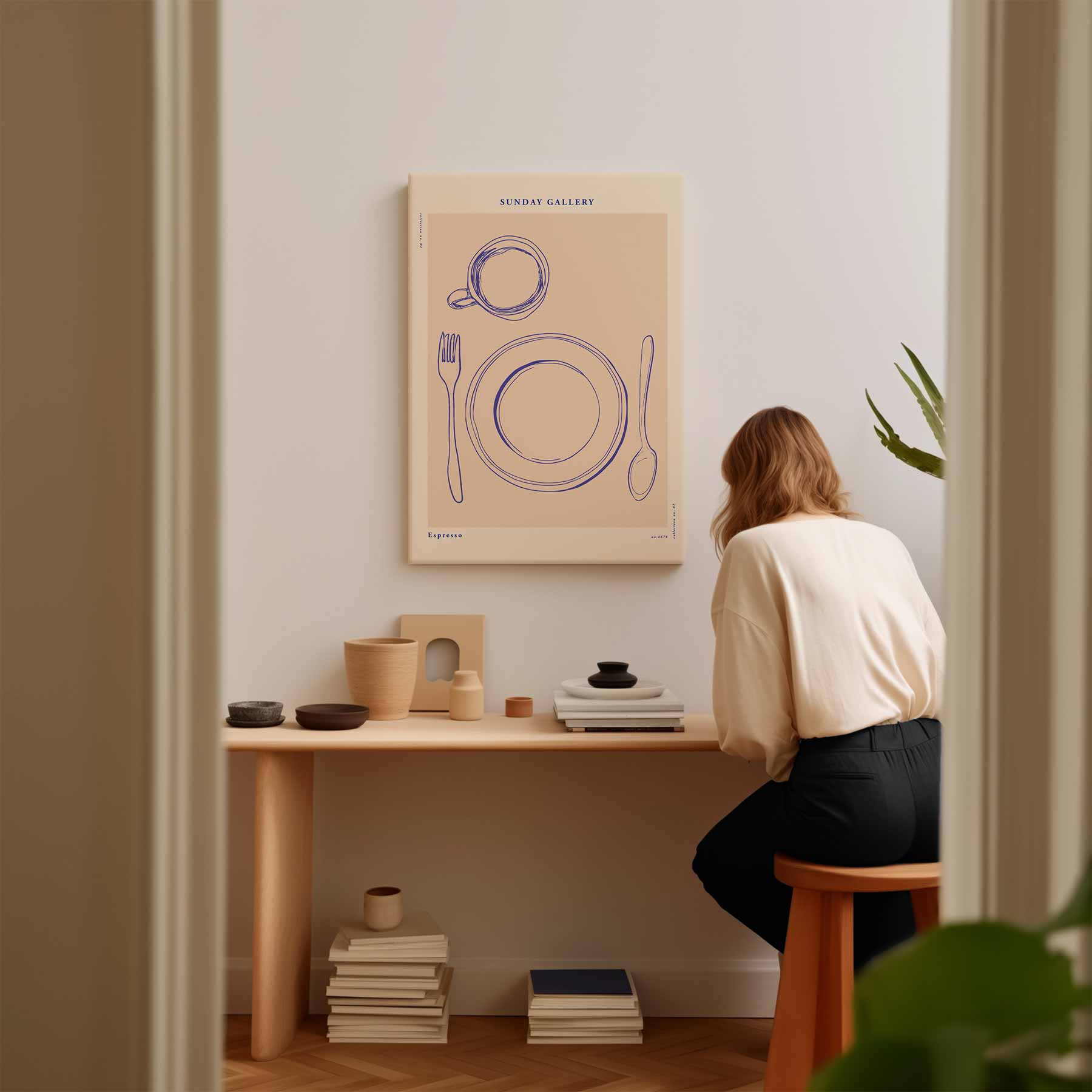 Zondagse Tafelschets Kunstwerk-canvas-dibond-plexiglas-wanddecoratie-WallArtistic